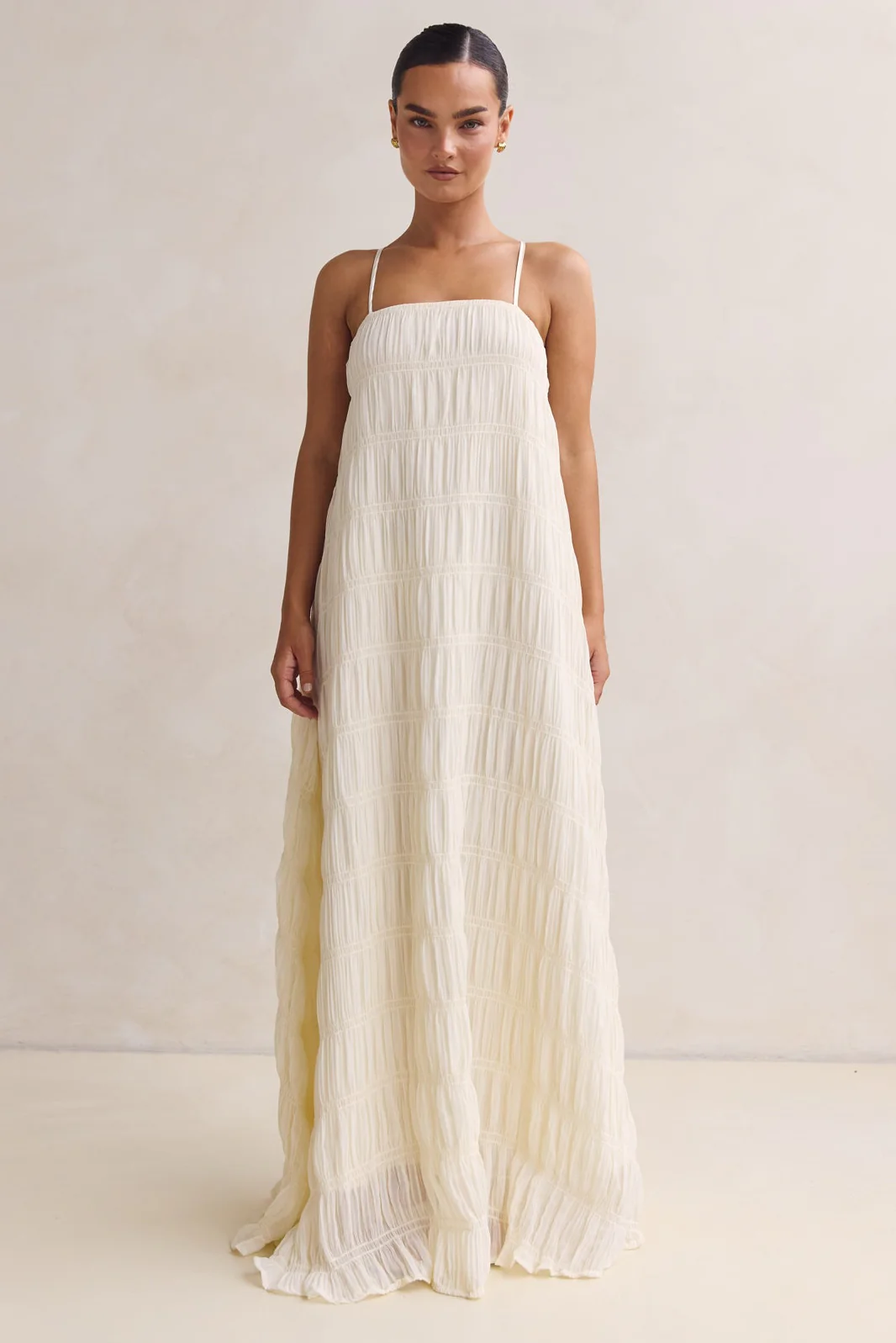 Alina Maxi Dress (Cream) - Image 3