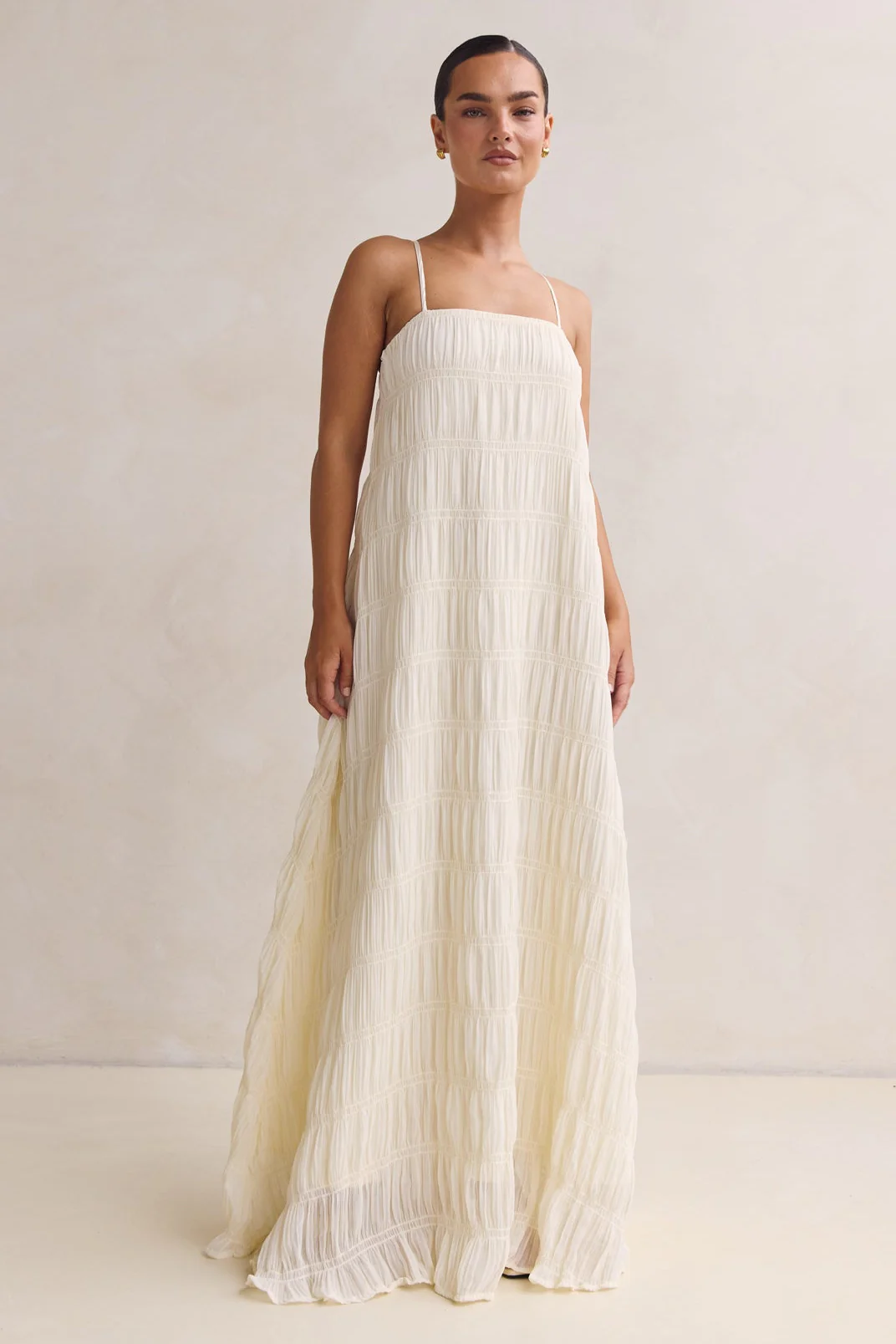 Alina Maxi Dress (Cream) - Image 4