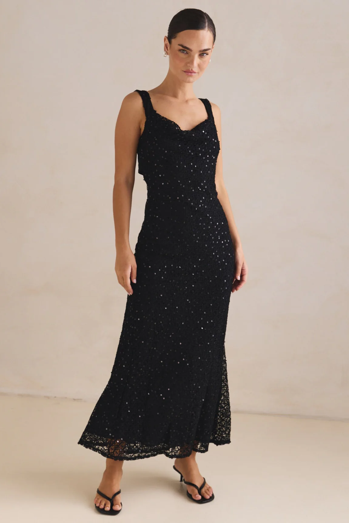 Allegra Maxi Dress (Black) - Image 3