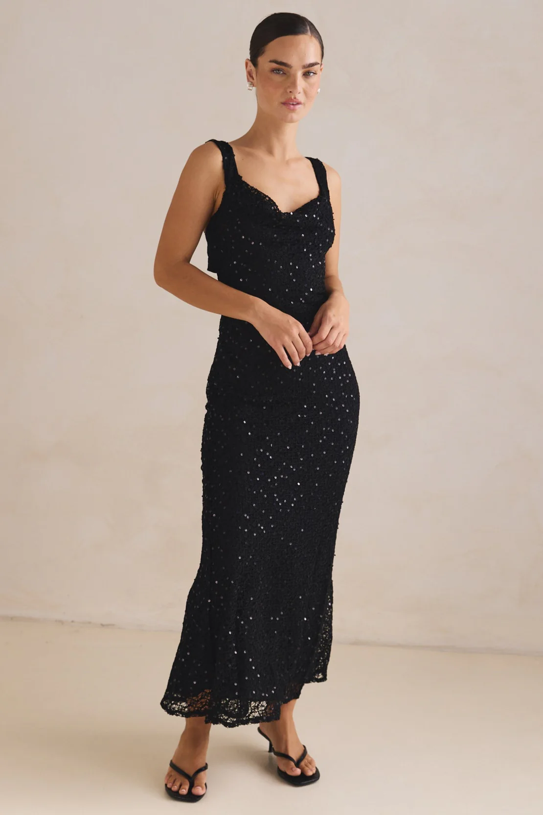 Allegra Maxi Dress (Black) - Image 5