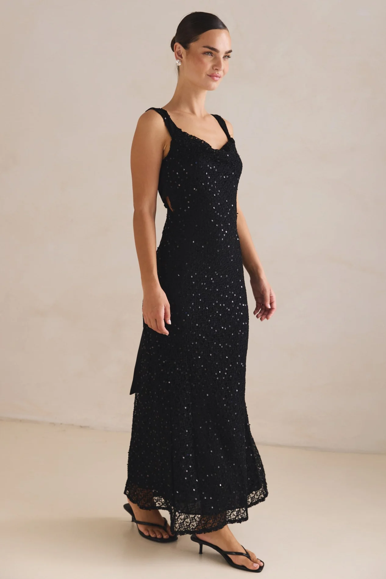 Allegra Maxi Dress (Black) - Image 6