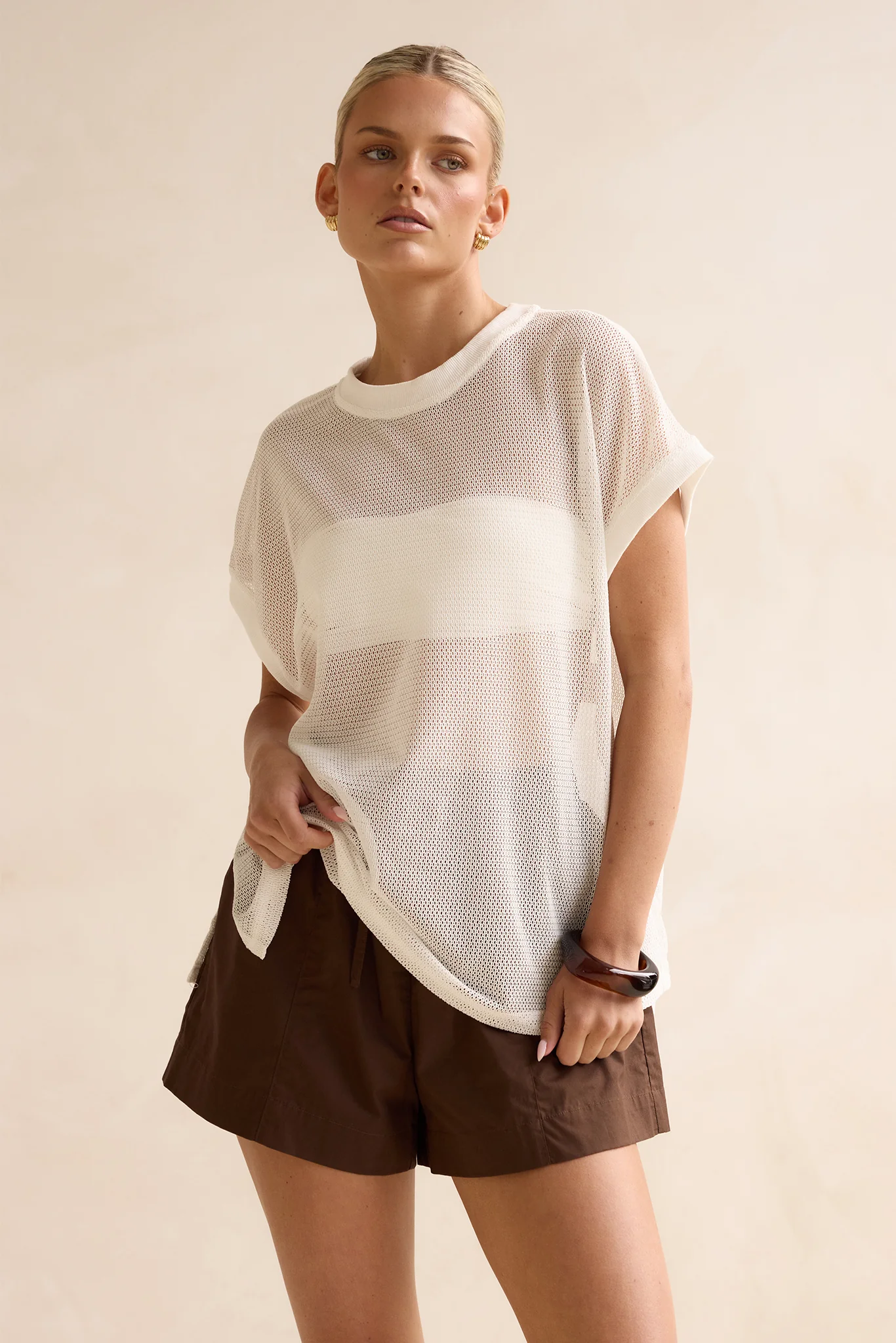 Avalon Mesh Tee (White) - Image 4