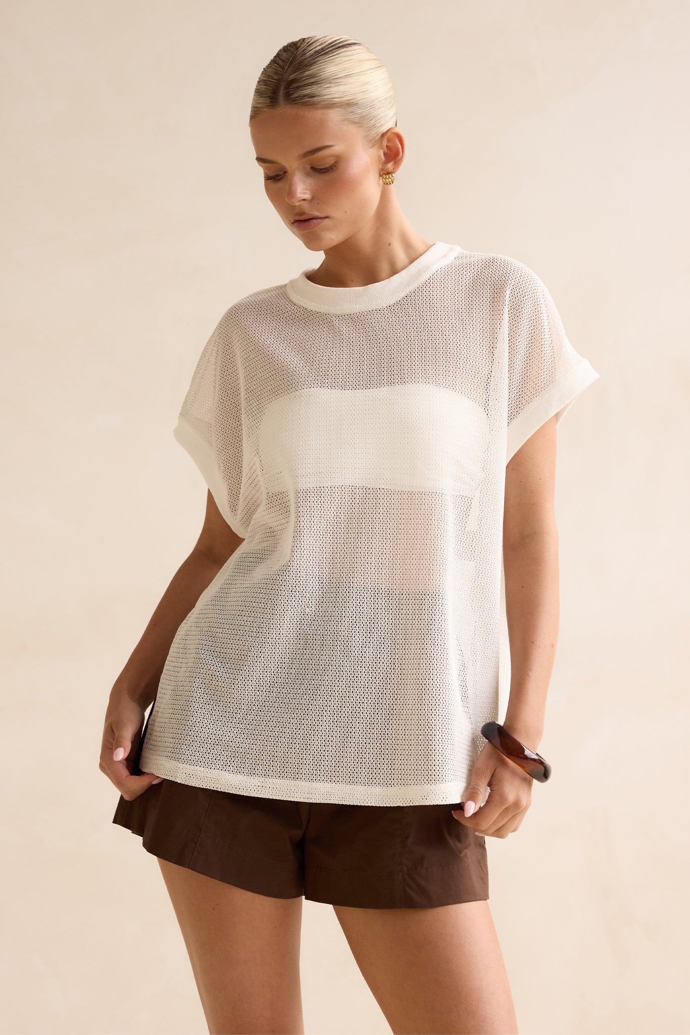 Avalon Mesh Tee (White) - Image 5
