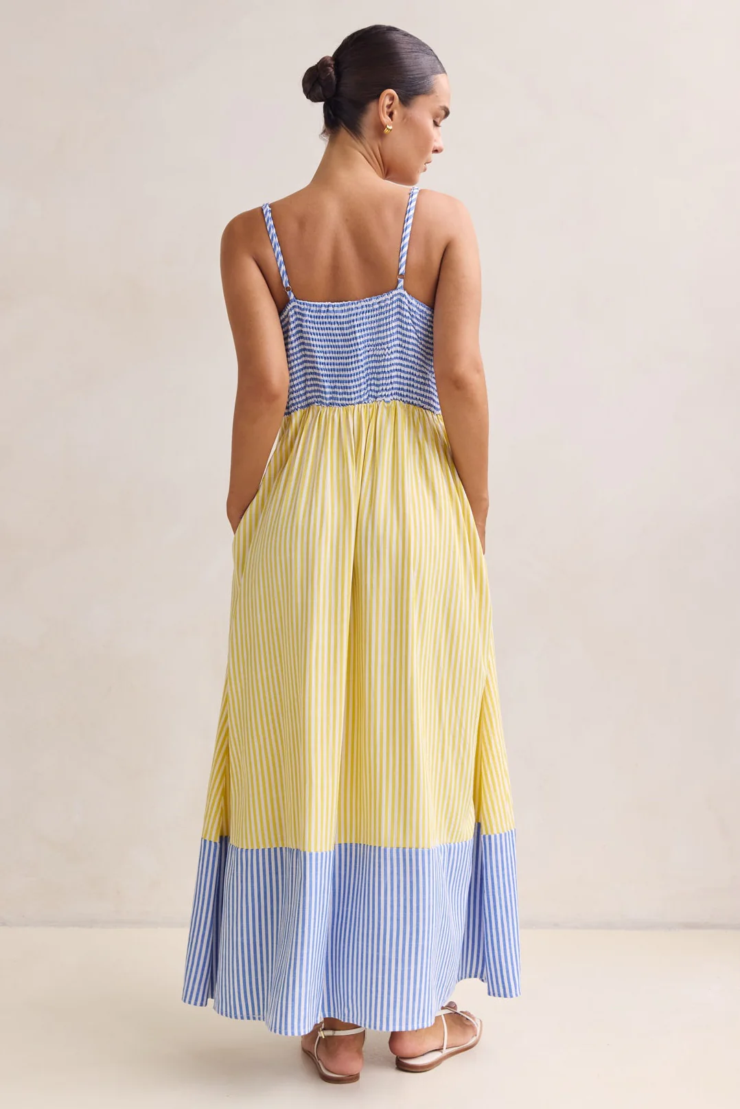 Bennet Maxi Dress (Blue/Yellow) - Image 4