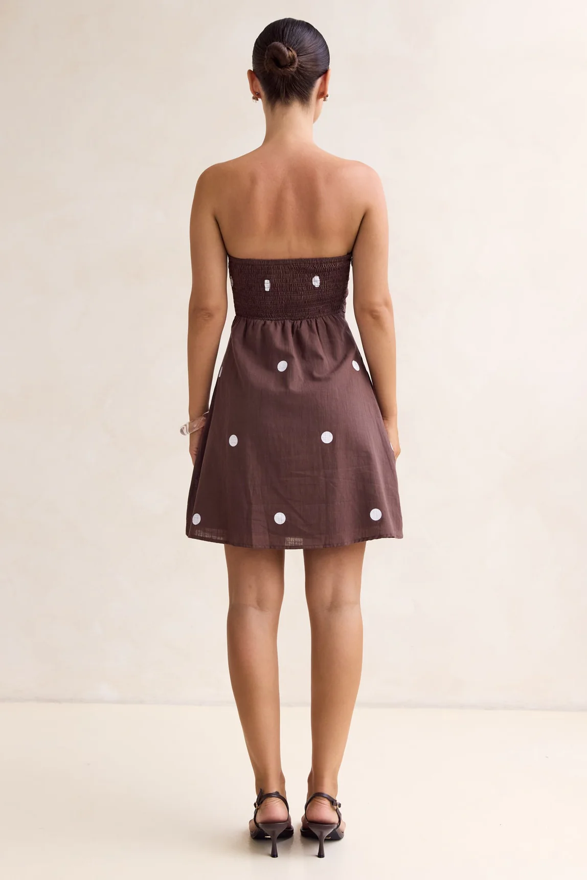 Bowie Mini Dress (Chocolate) - Image 4