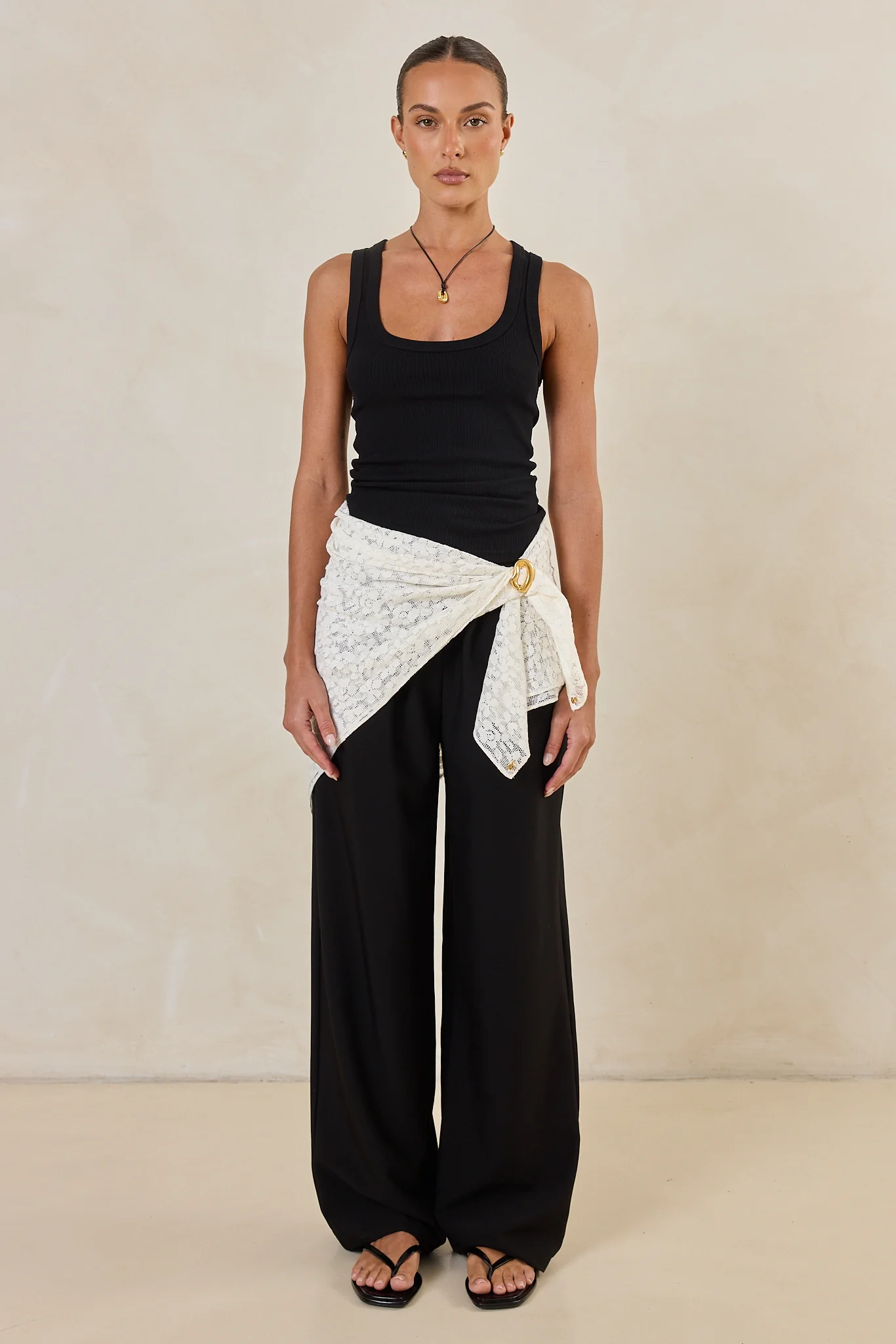 Cora Lace Scarf (White) - Image 3