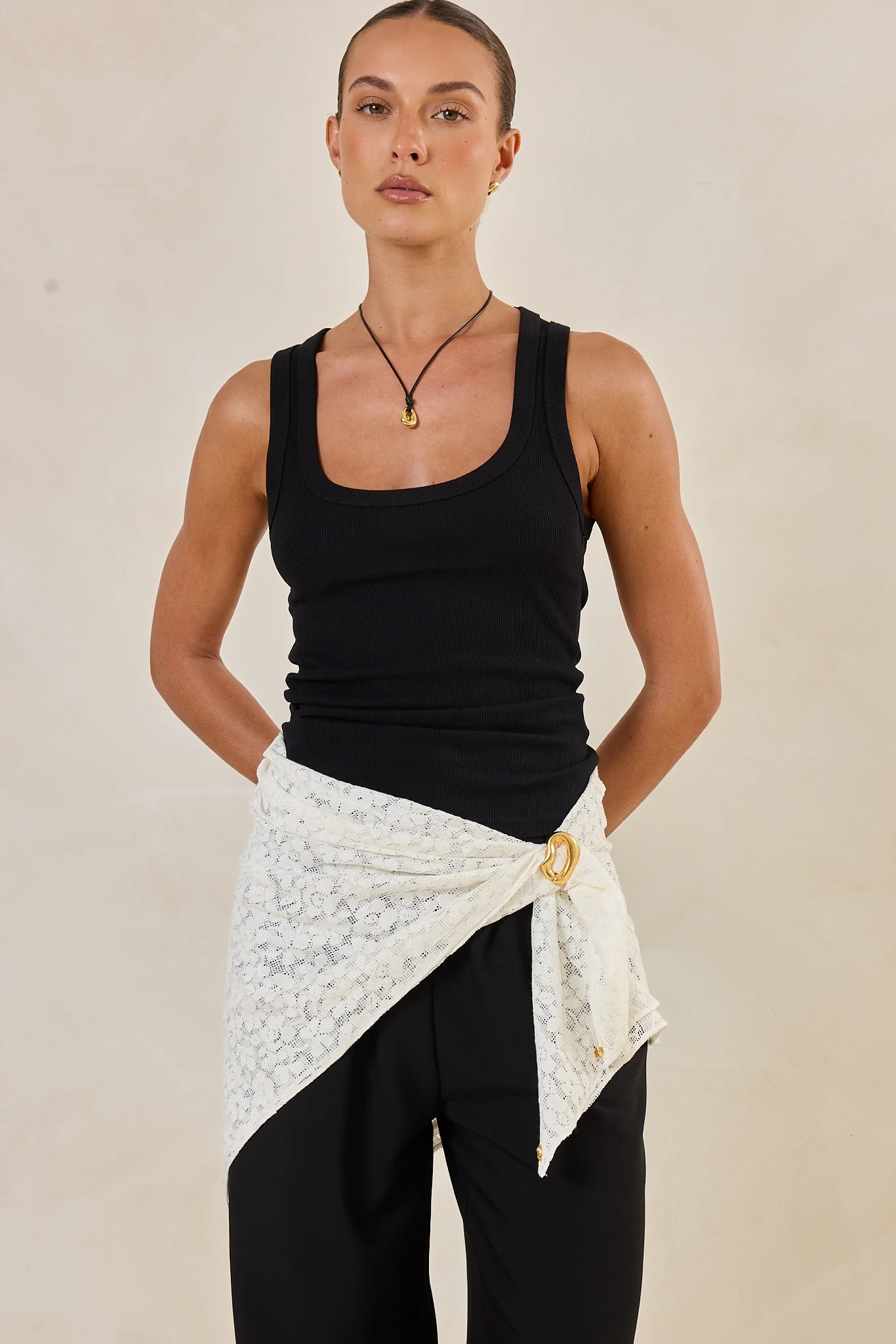 Cora Lace Scarf (White) - Image 5
