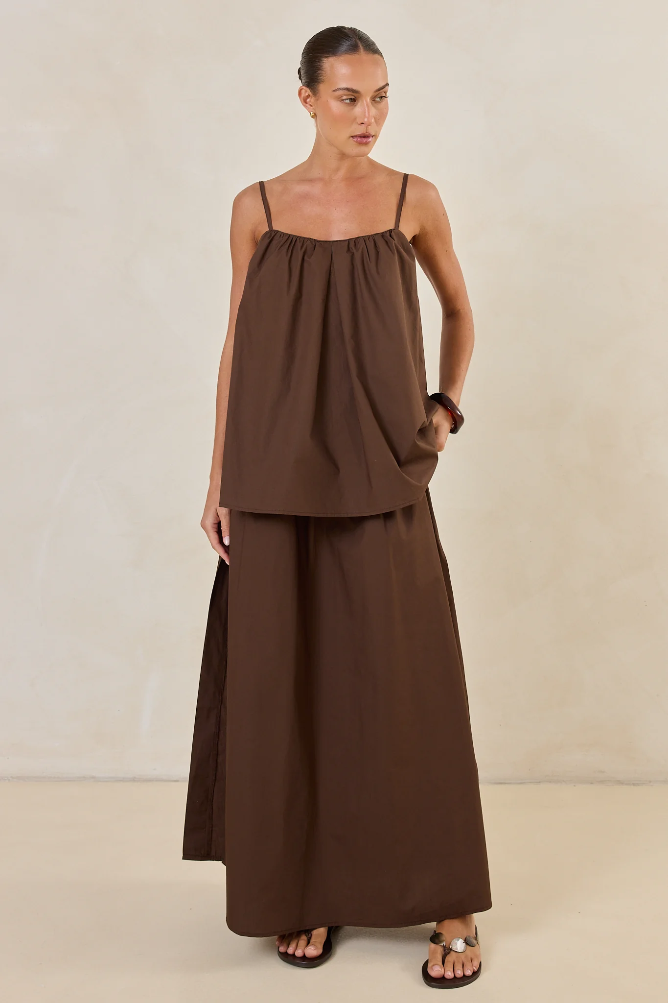 Drew Maxi Skirt (Chocolate) - Image 3