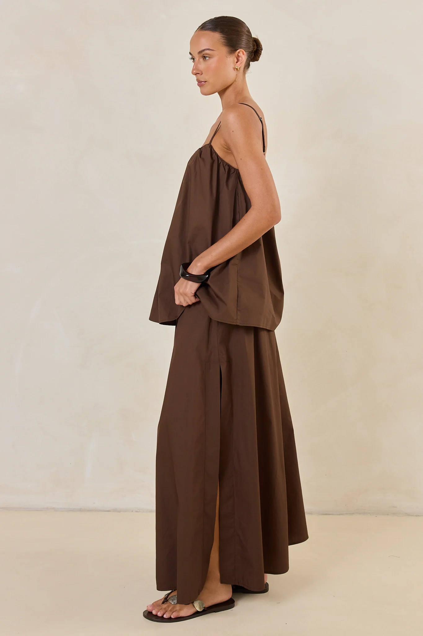 Drew Maxi Skirt (Chocolate) - Image 5