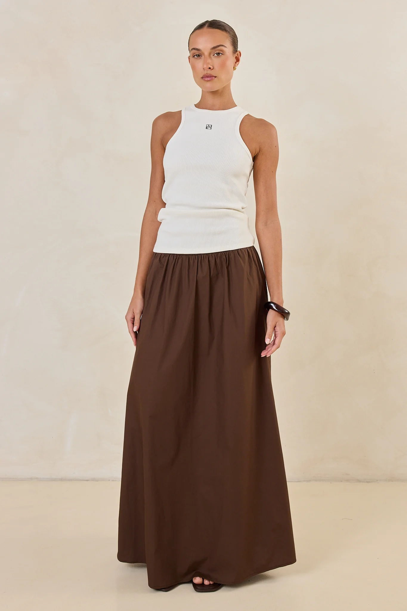 Drew Maxi Skirt (Chocolate) - Image 6