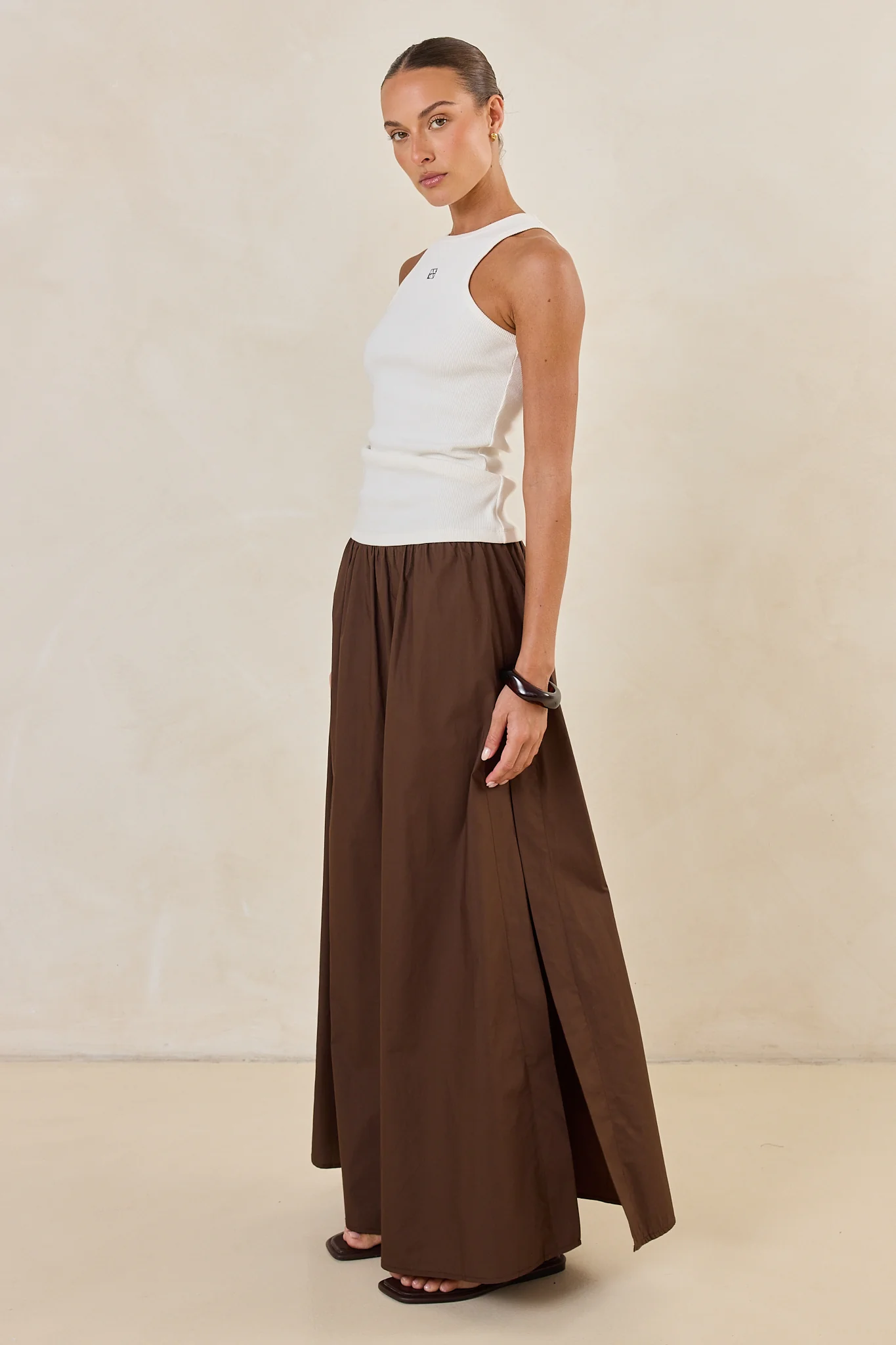 Drew Maxi Skirt (Chocolate) - Image 8