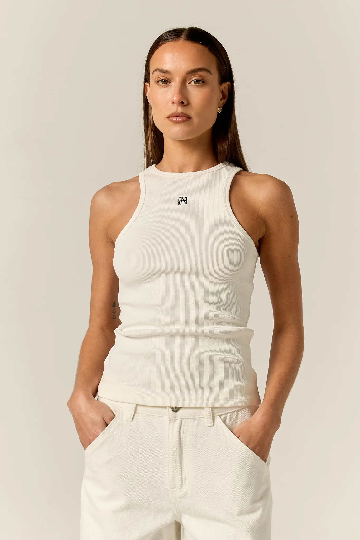 Dylan Monogram Tank (White) - Image 4