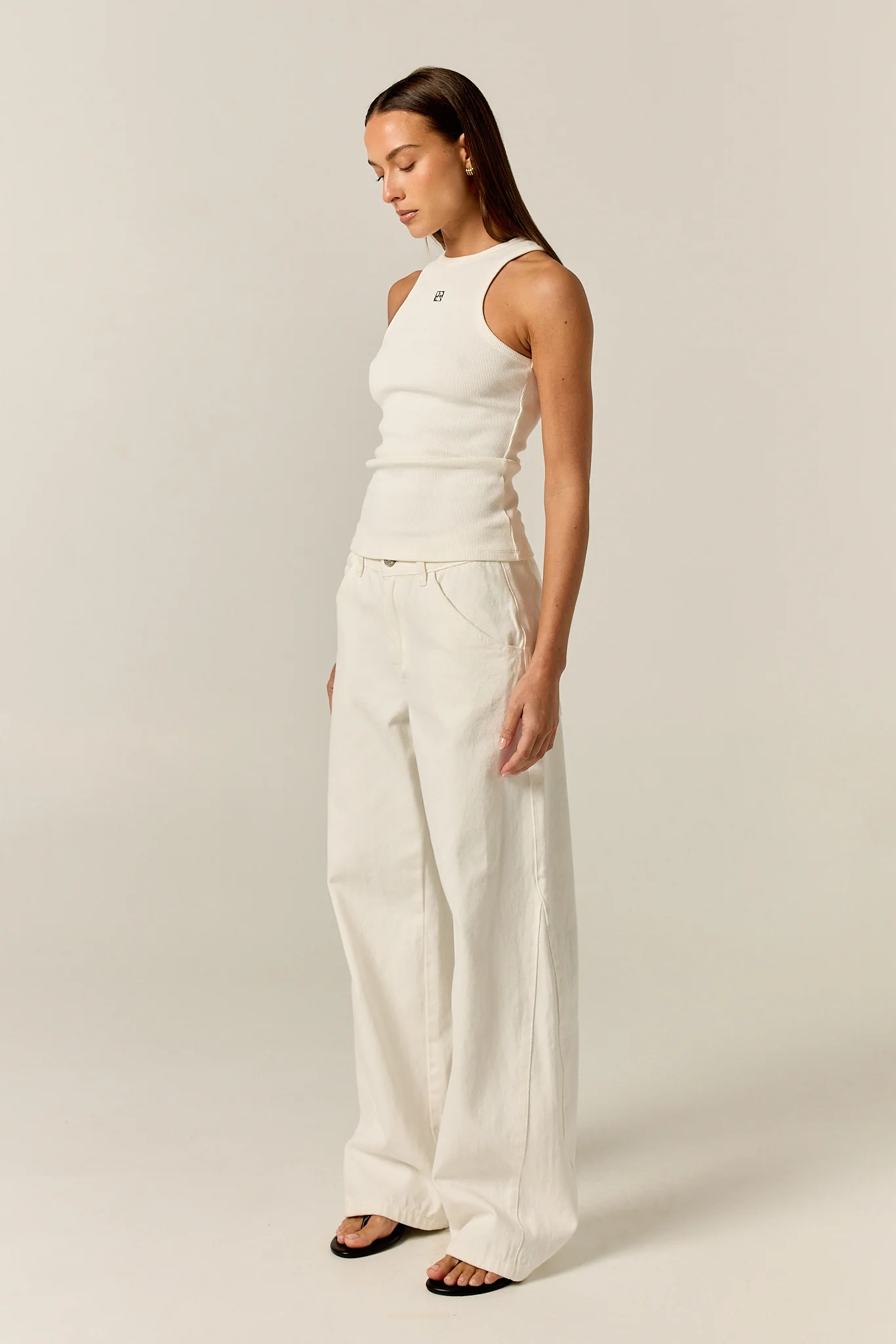 Dylan Monogram Tank (White) - Image 5