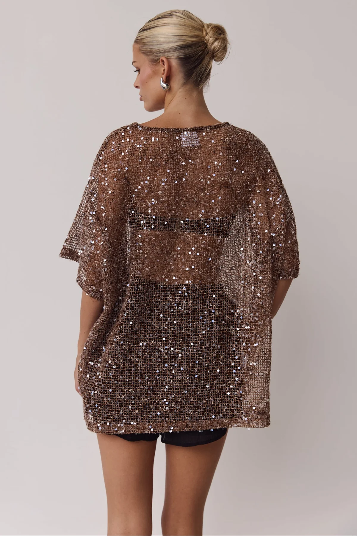 Edela Sequin Tee (Chocolate) - Image 9