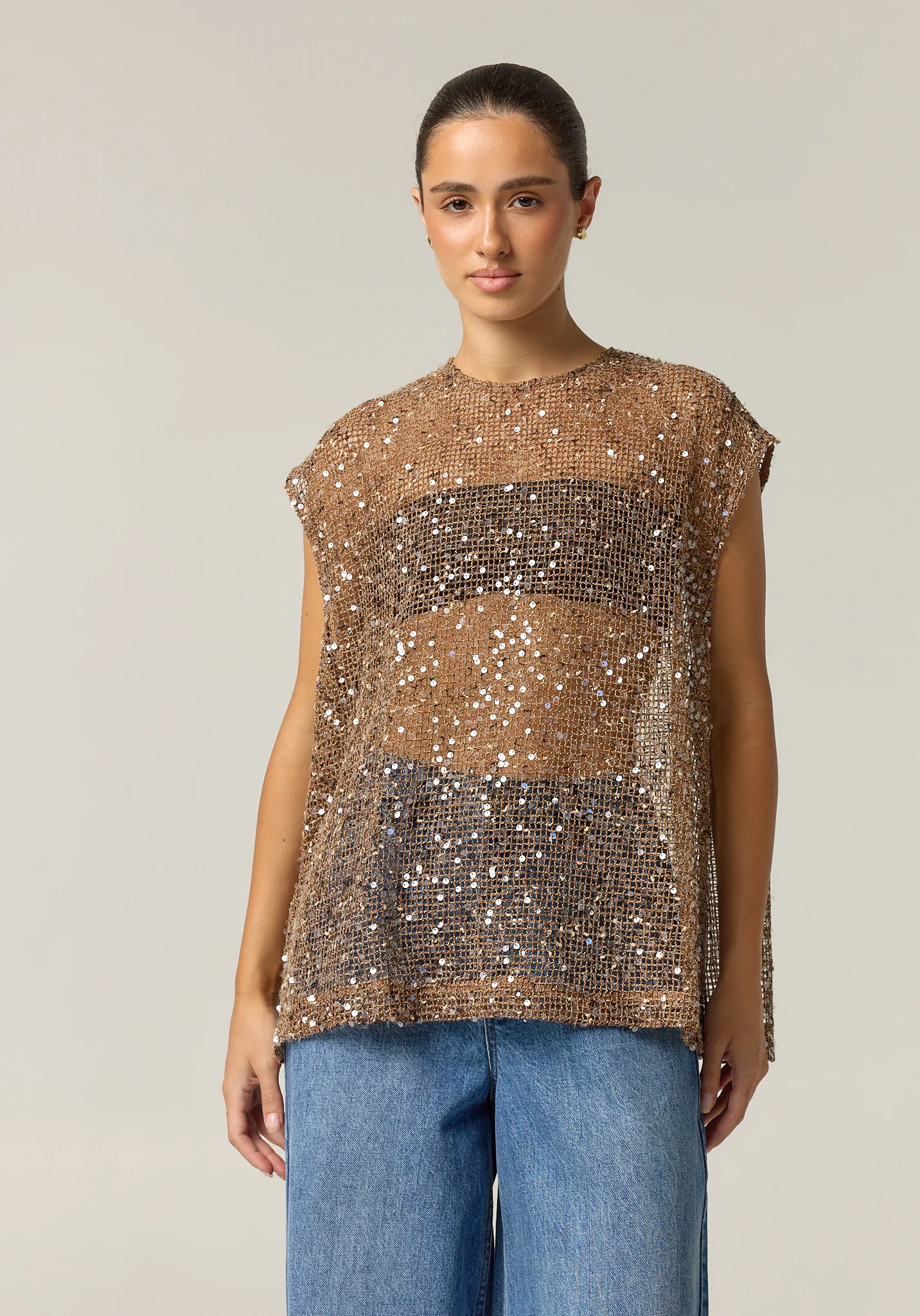 Edela Sequin Top (Chocolate) - Image 4