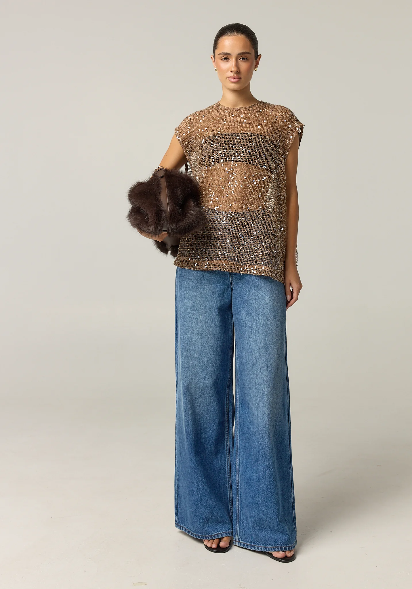 Edela Sequin Top (Chocolate) - Image 5