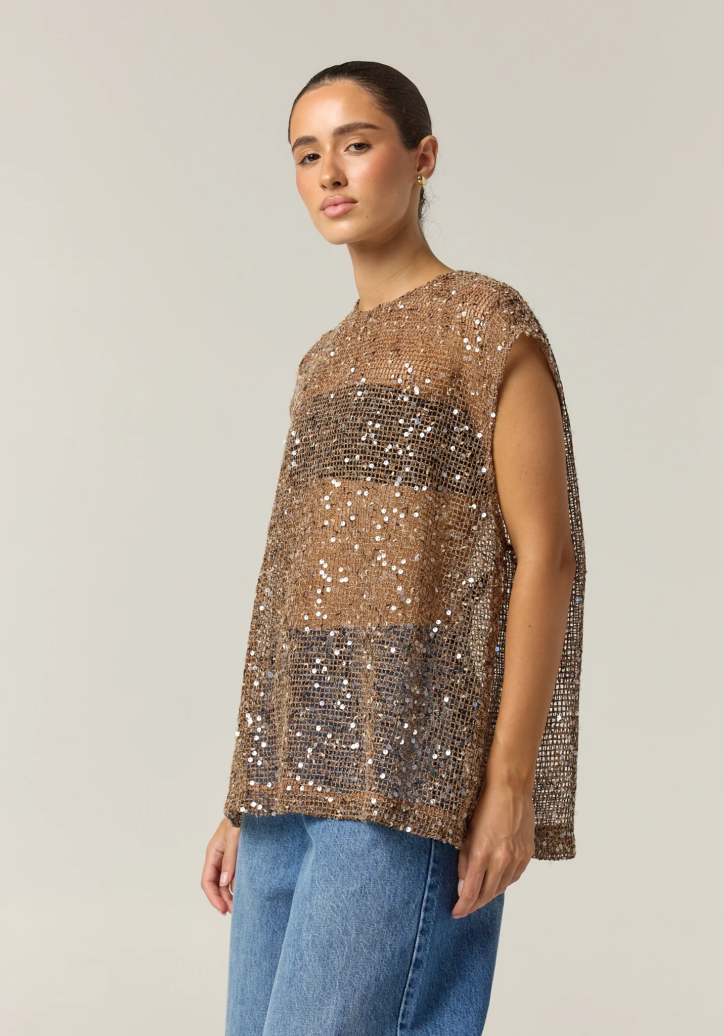 Edela Sequin Top (Chocolate) - Image 7