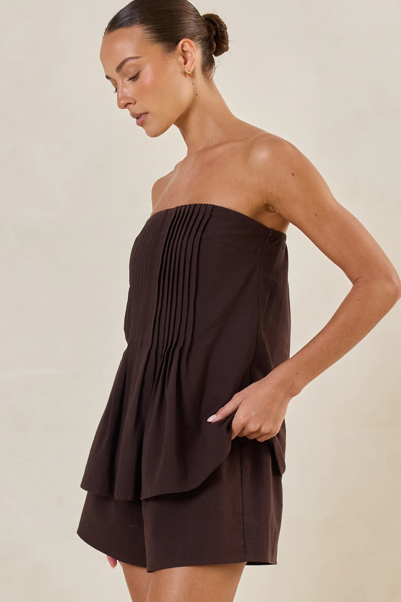 Elara Strapless Top (Espresso) - Image 2
