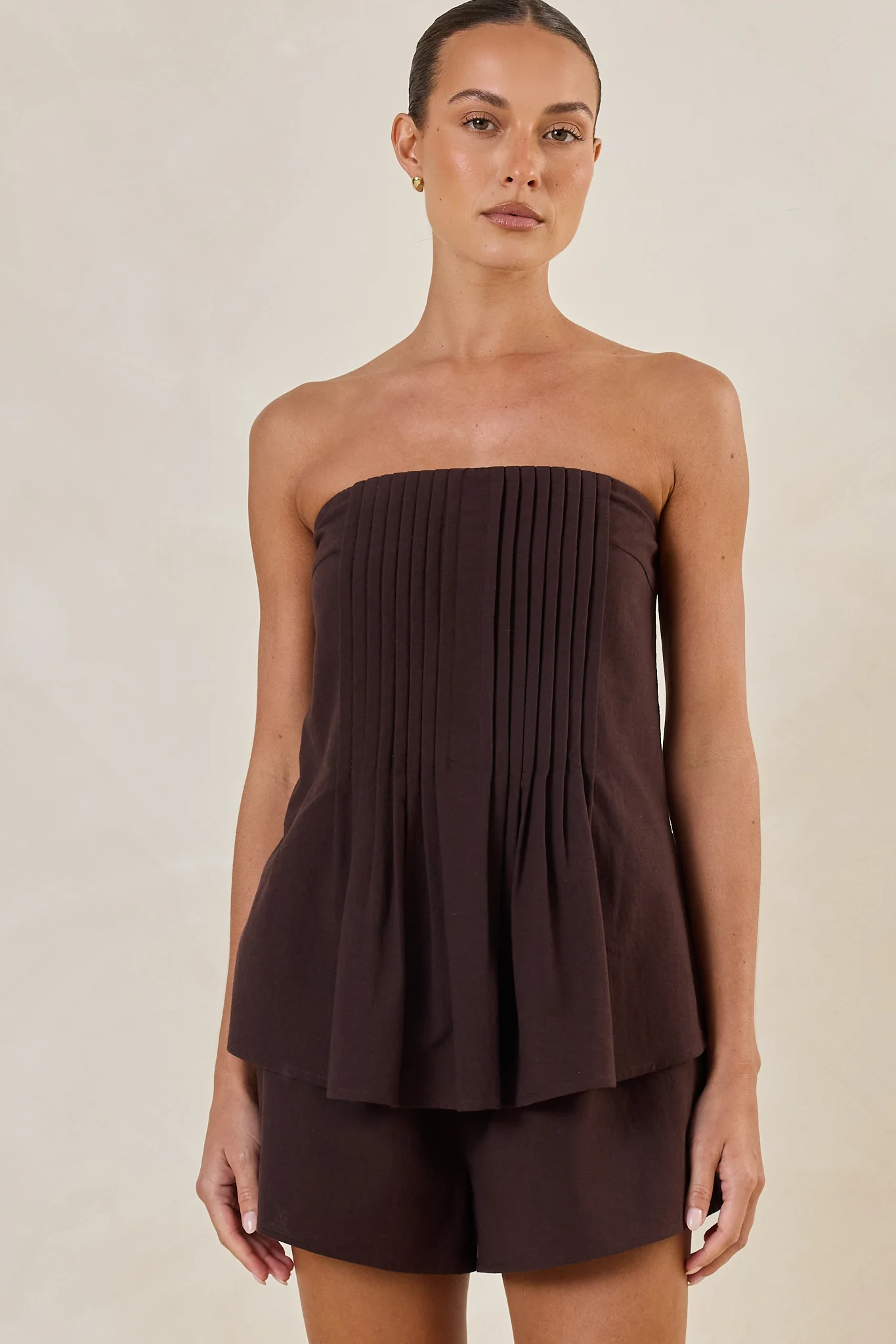 Elara Strapless Top (Espresso) - Image 3