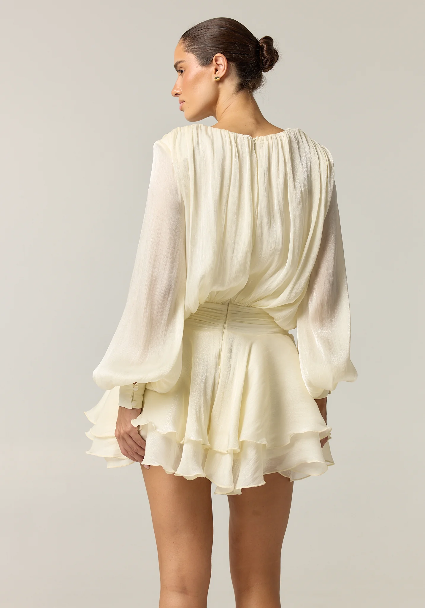 Faythe Mini Dress (Cream) - Image 7