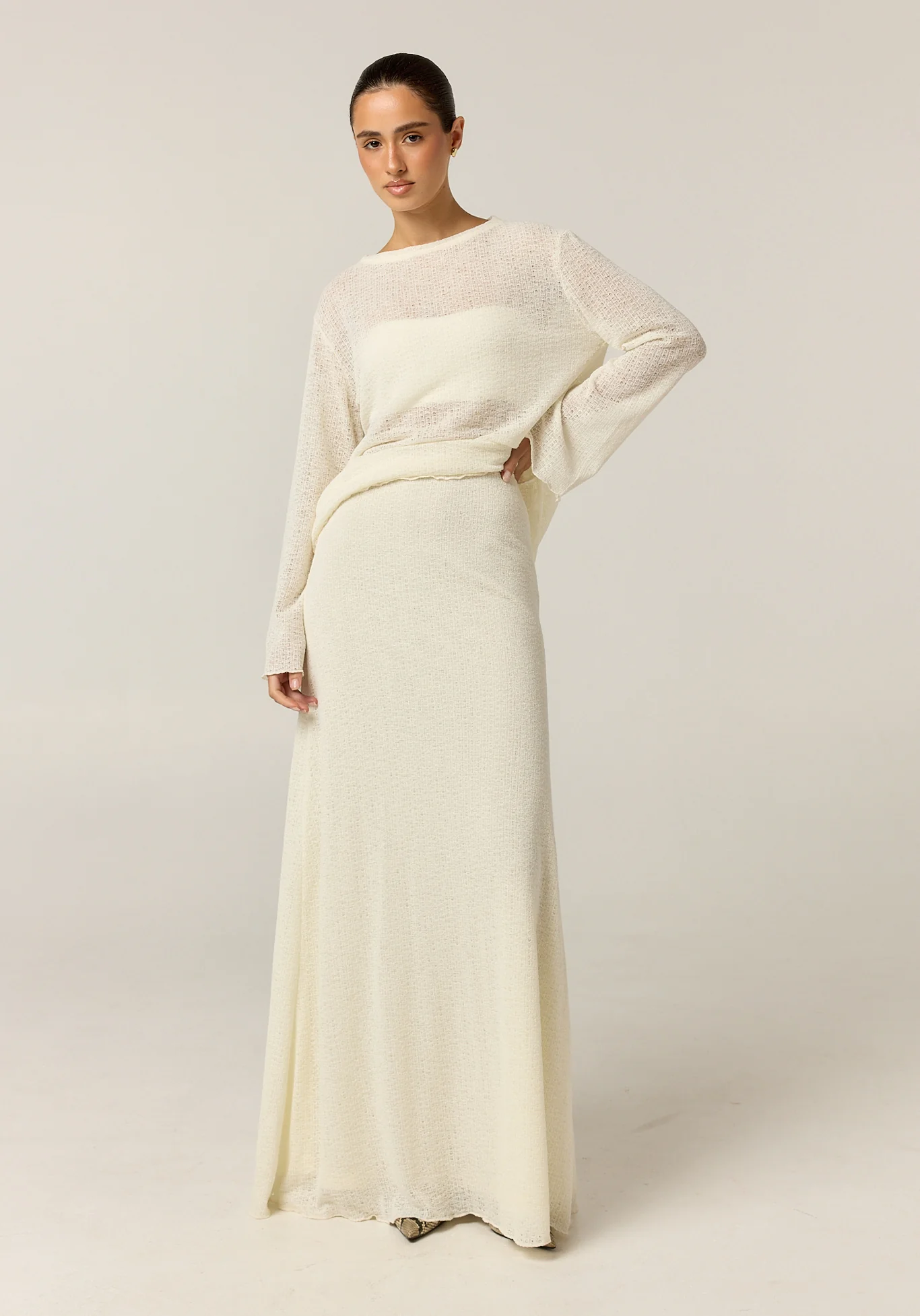 Goldie Knit Set (Cream) - Image 6