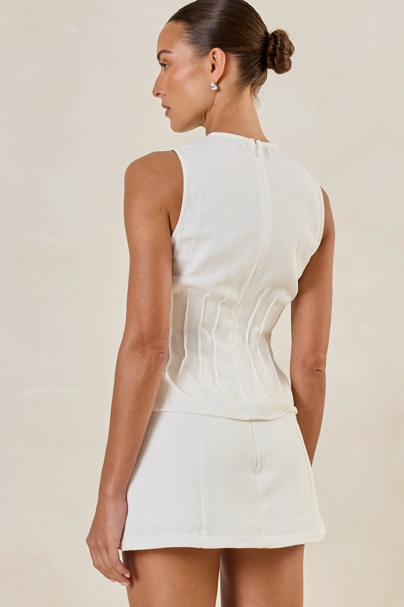 Holly Denim Top (White) - Image 7