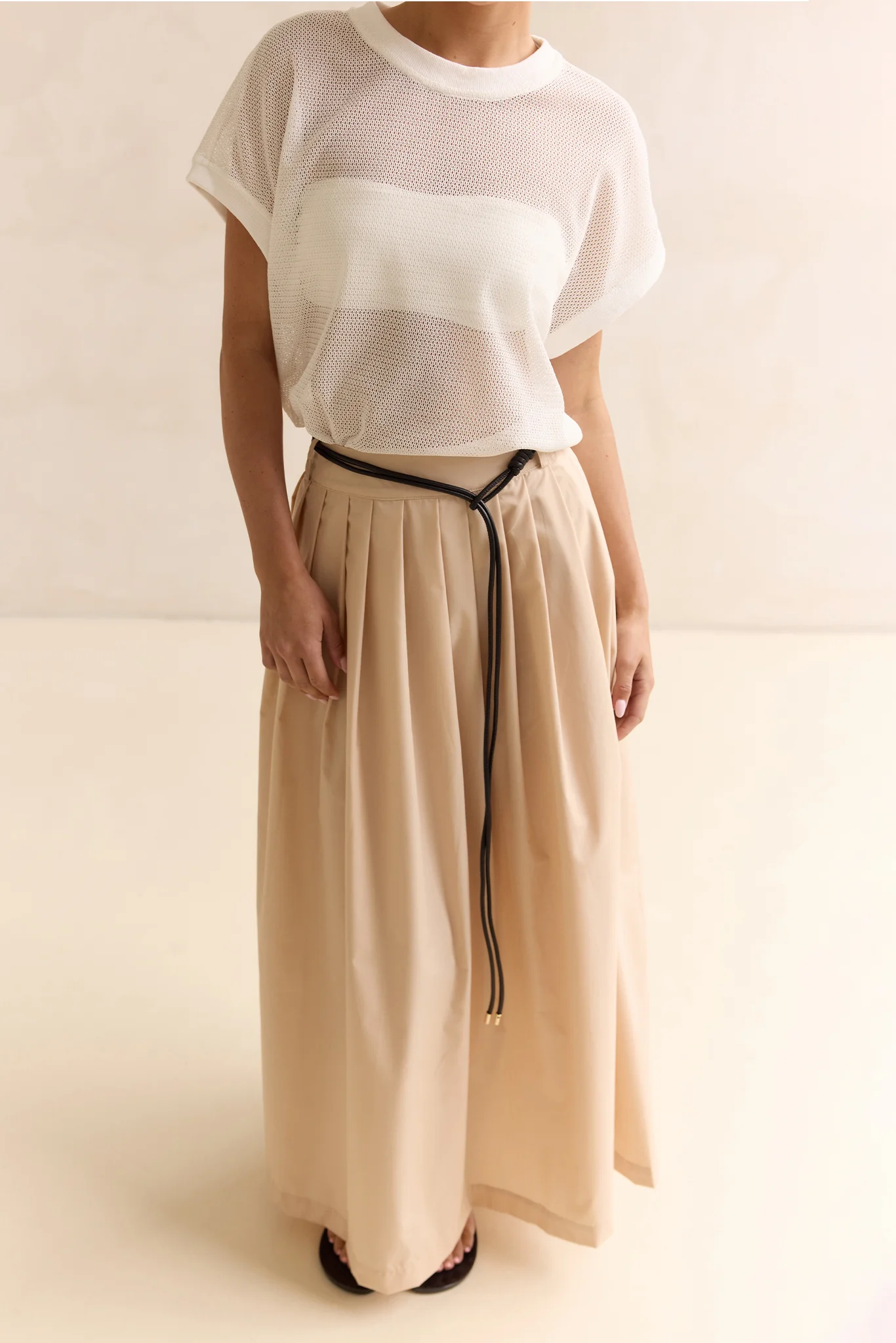 Arabella Maxi Skirt (Beige) - Image 4