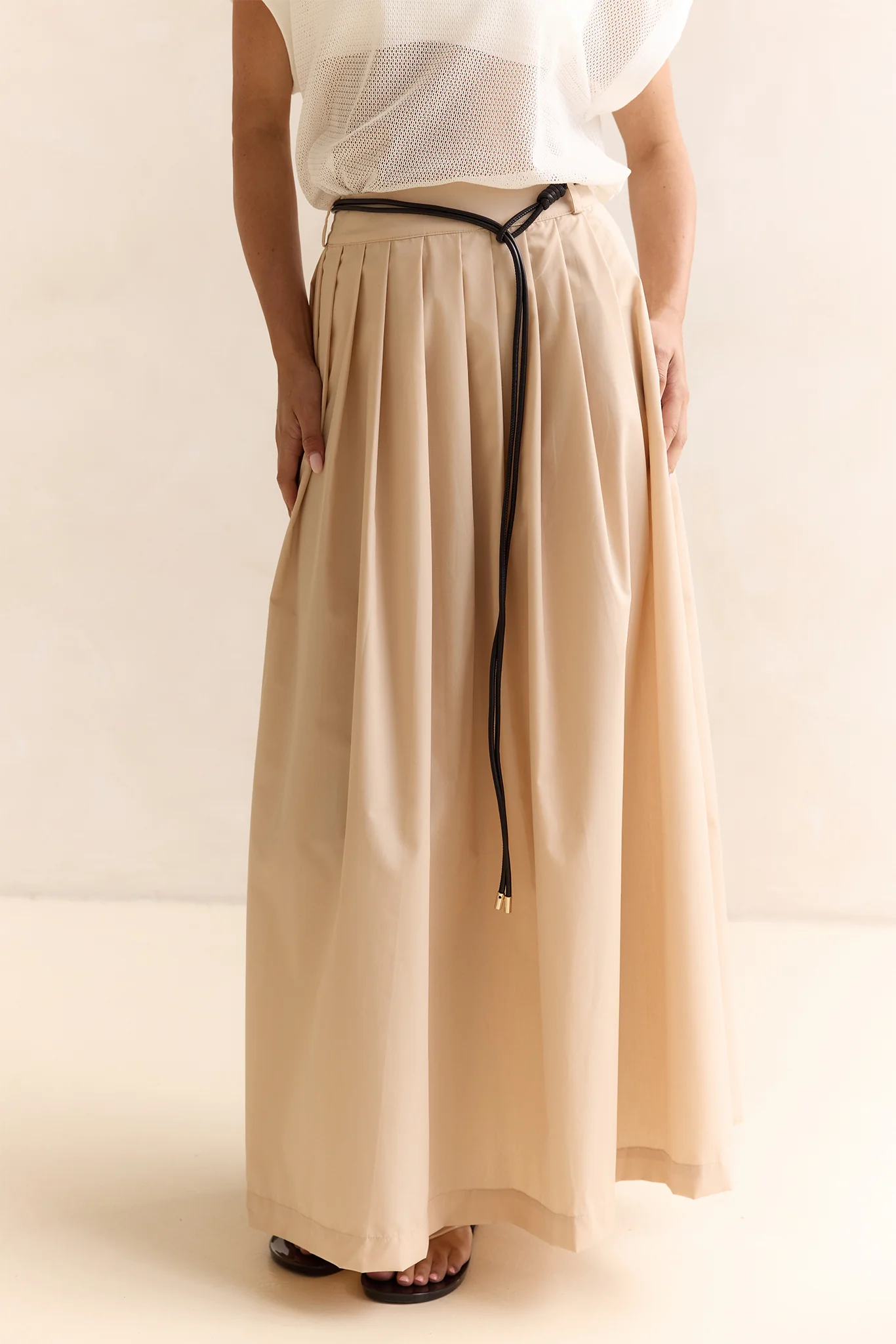 Arabella Maxi Skirt (Beige) - Image 5
