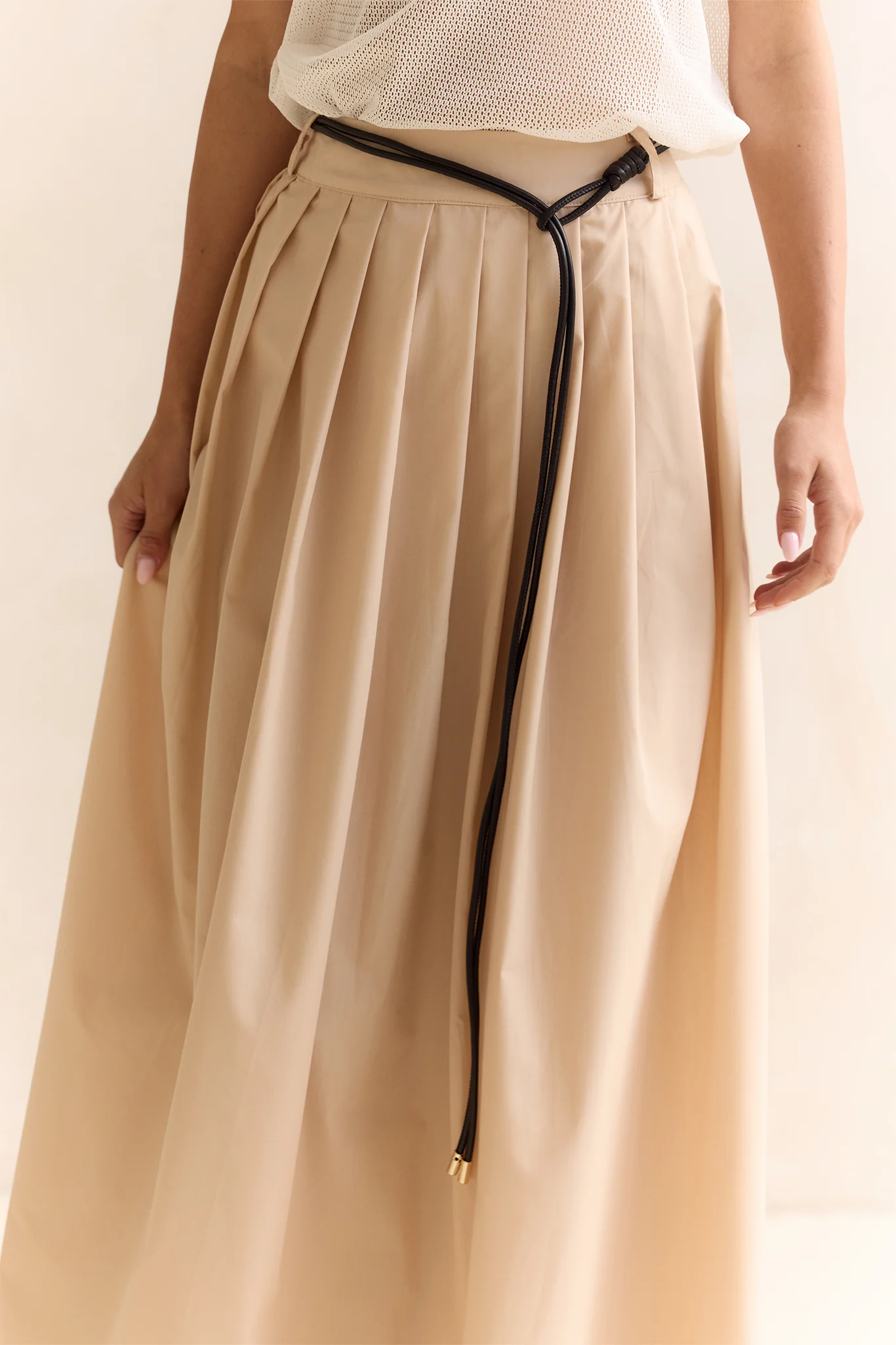 Arabella Maxi Skirt (Beige) - Image 6