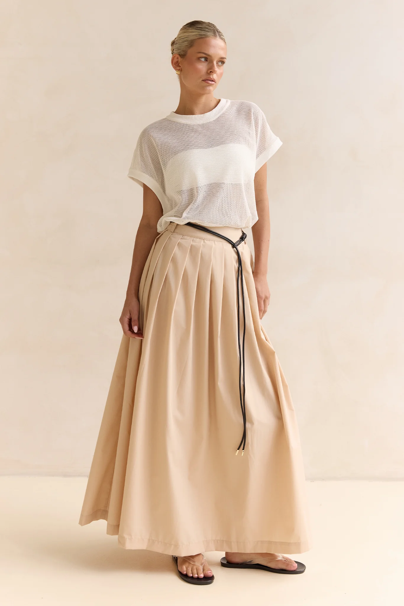 Arabella Maxi Skirt (Beige) - Image 7