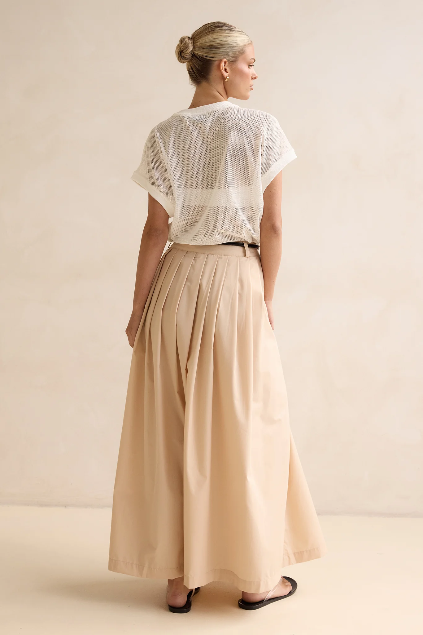 Arabella Maxi Skirt (Beige) - Image 9