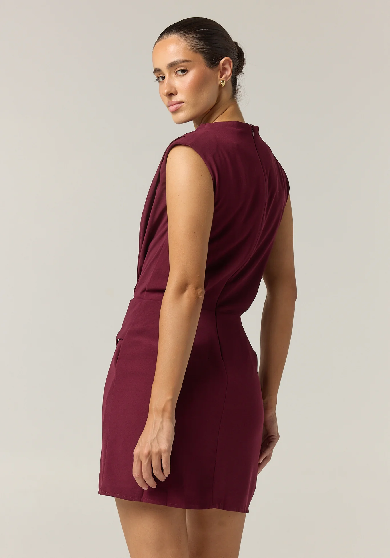 Kalani Mini Dress (Wine) - Image 4