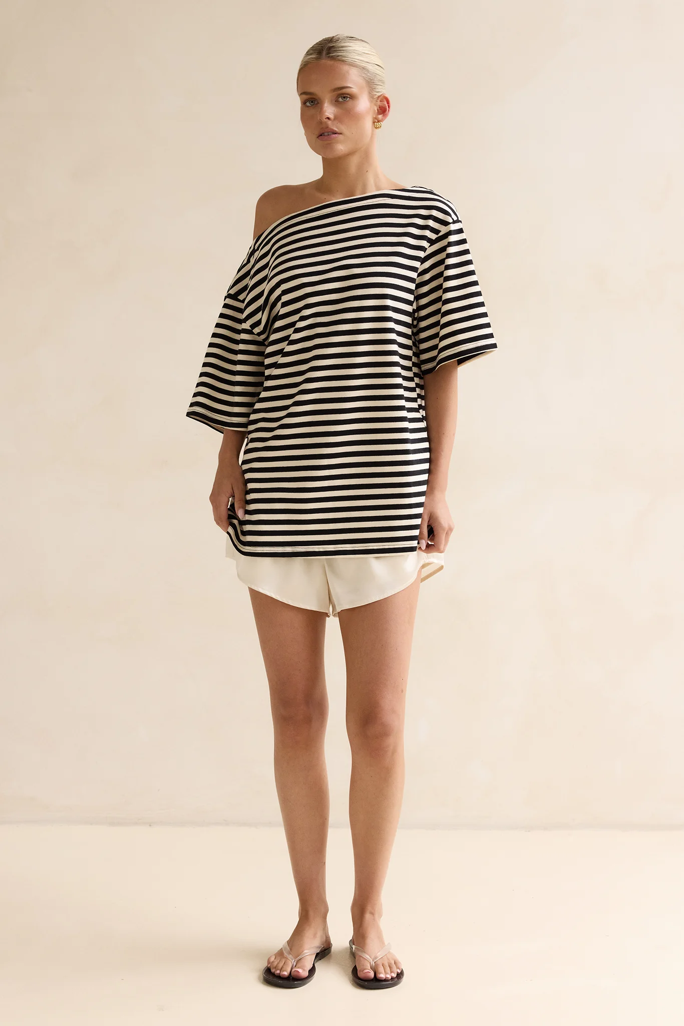 Kingsley Tee (Black/Cream Stripe) - Image 3