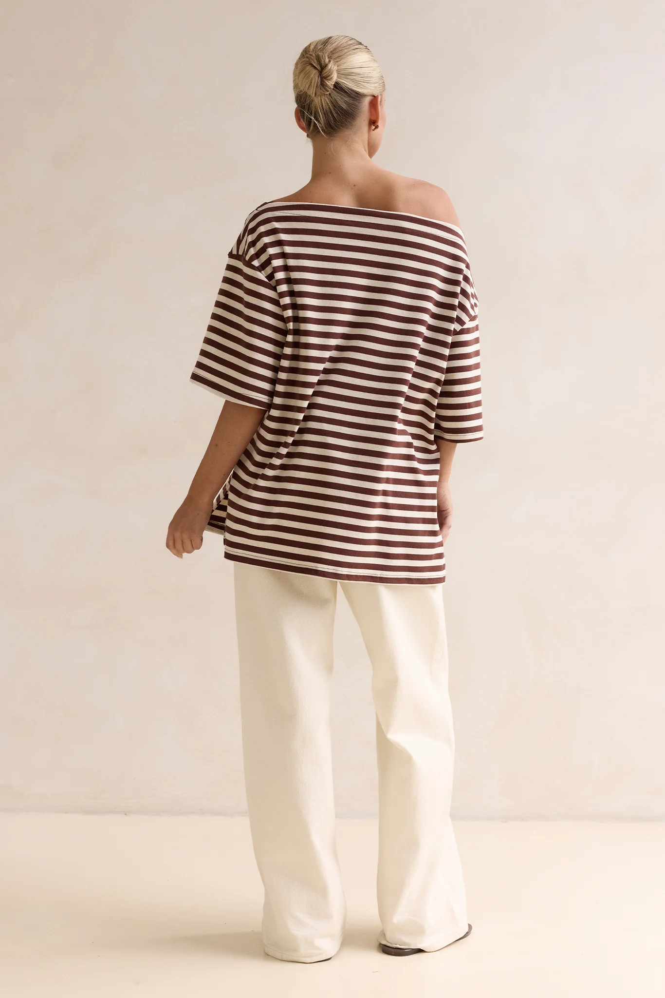 Kingsley Tee (Chocolate/Cream Stripe) - Image 5