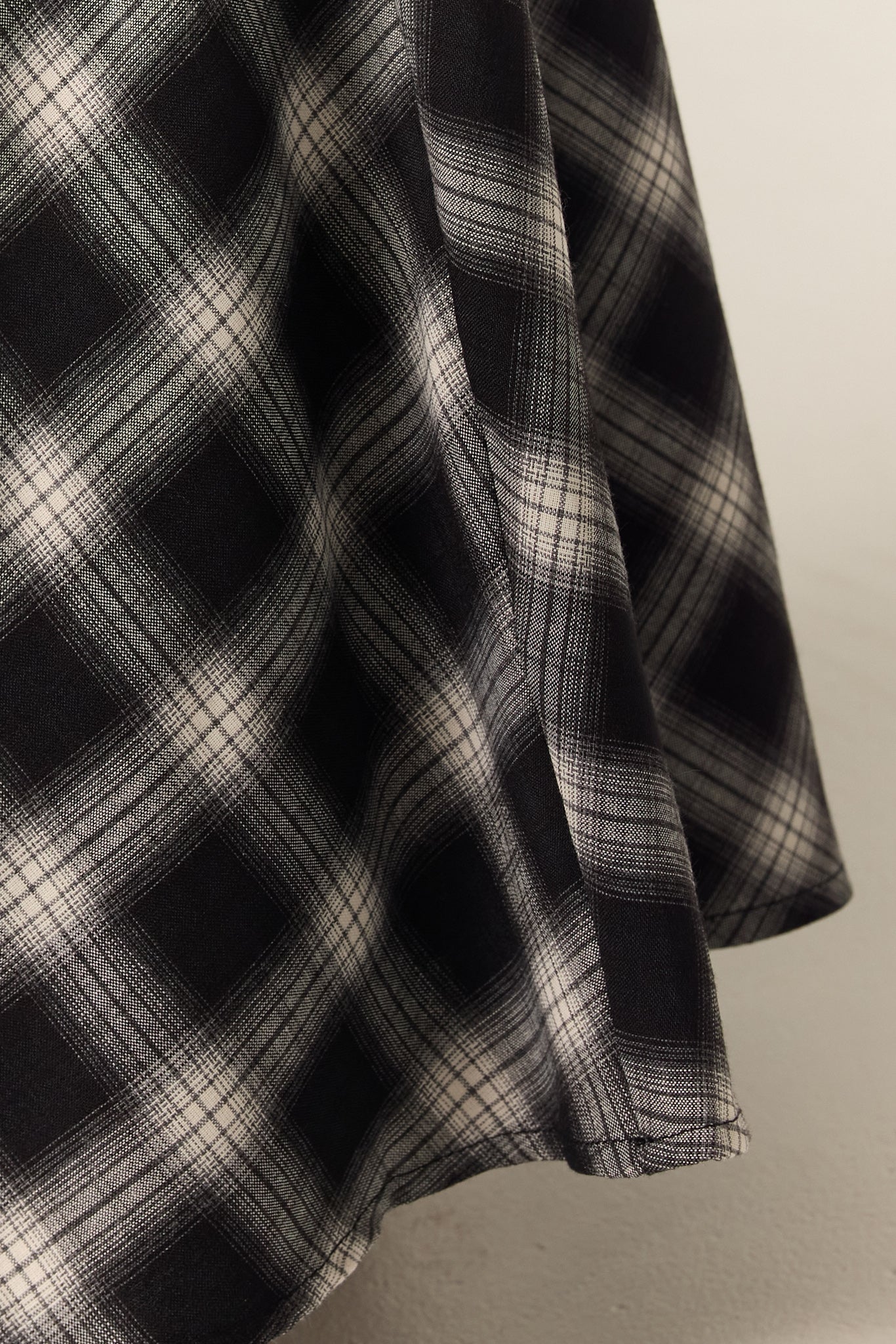Lainey Midi Skirt (Black Plaid) - Image 8