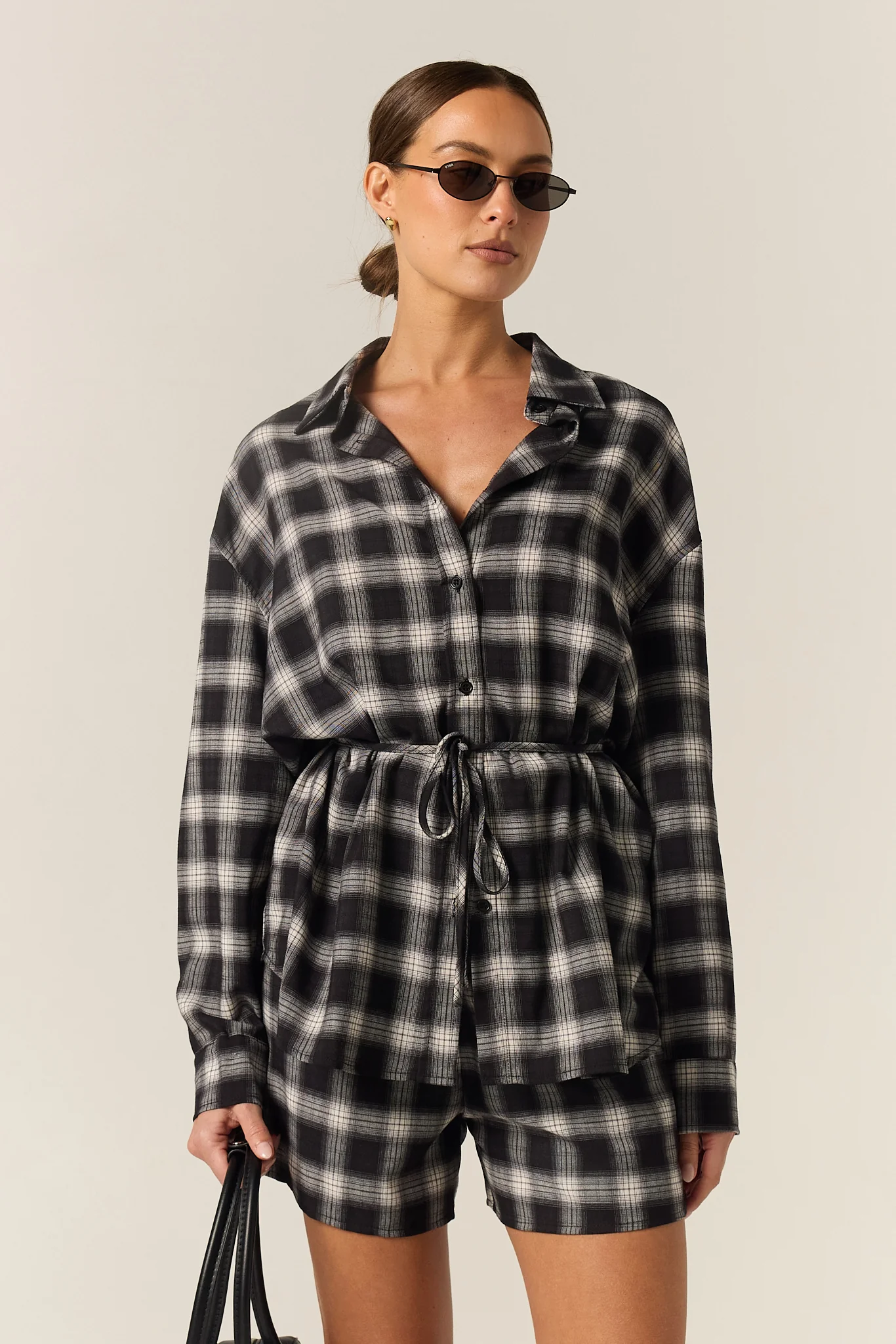 Lainey Shirt (Black Plaid) - Image 5