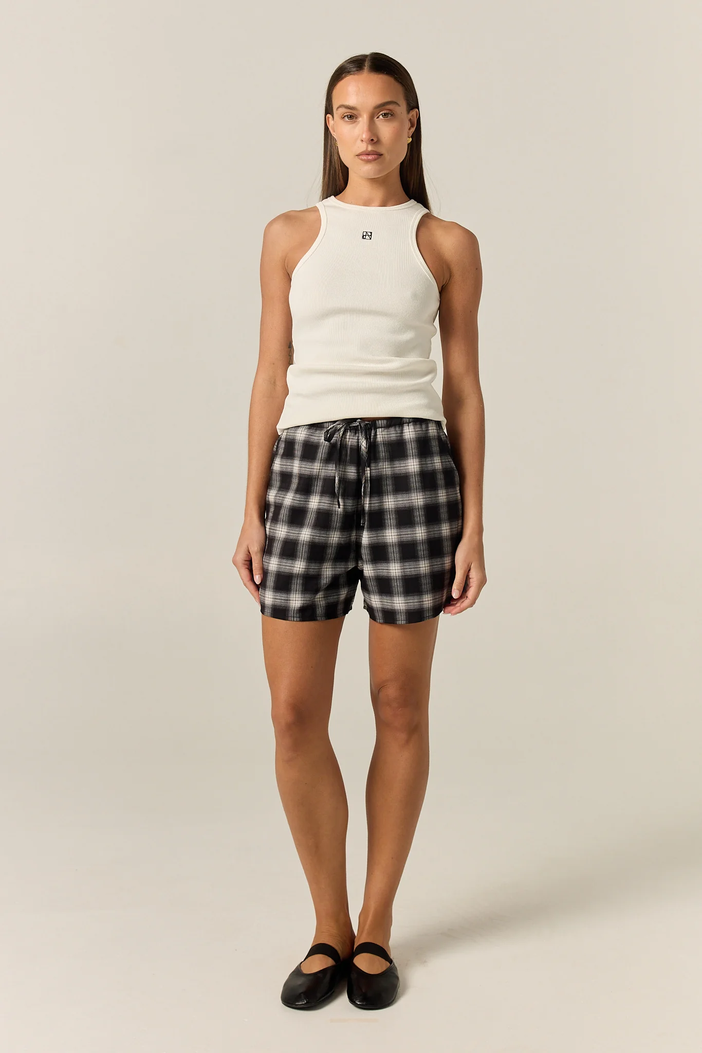 Lainey Short (Black Plaid) - Image 4