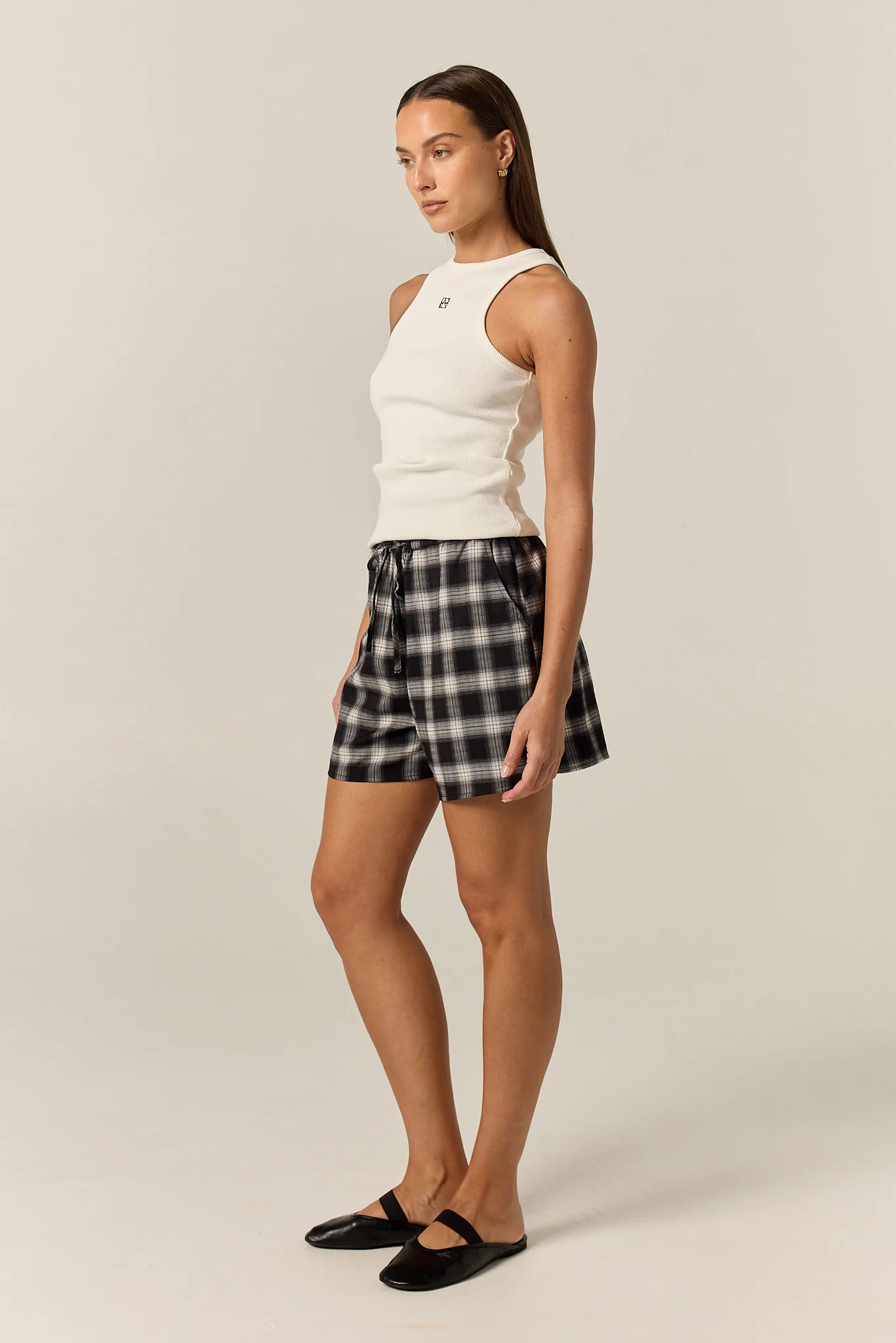 Lainey Short (Black Plaid) - Image 5