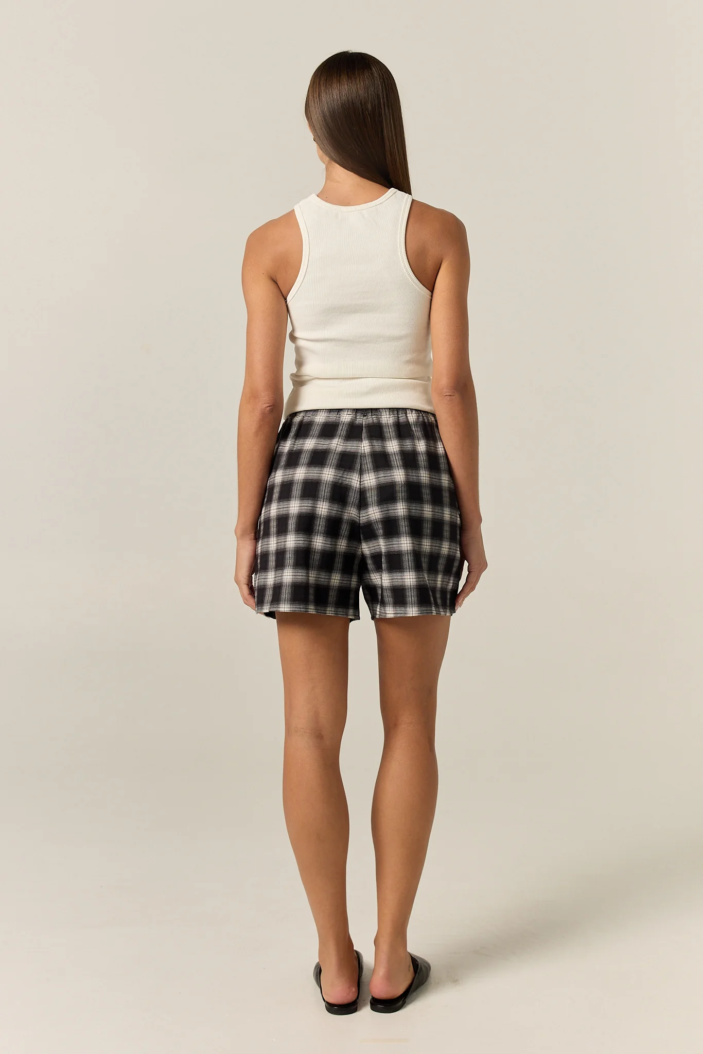 Lainey Short (Black Plaid) - Image 6