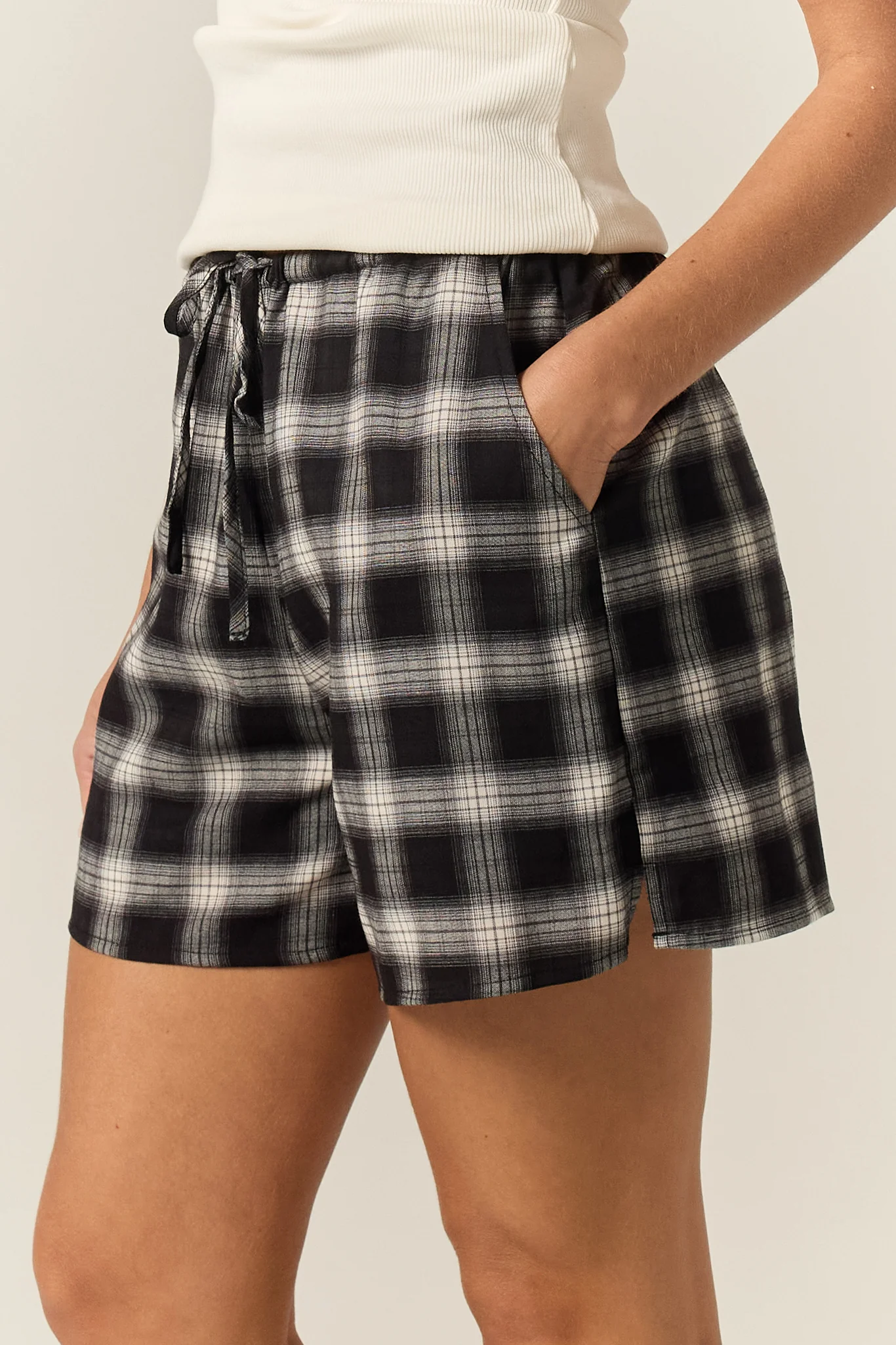 Lainey Short (Black Plaid) - Image 8