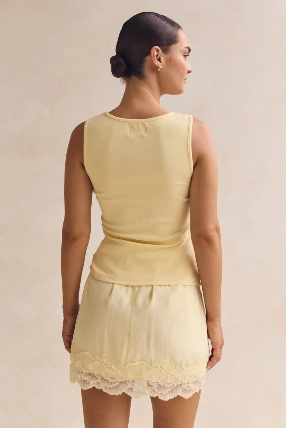 Leia Lace Mini Skirt (Yellow) - Image 6