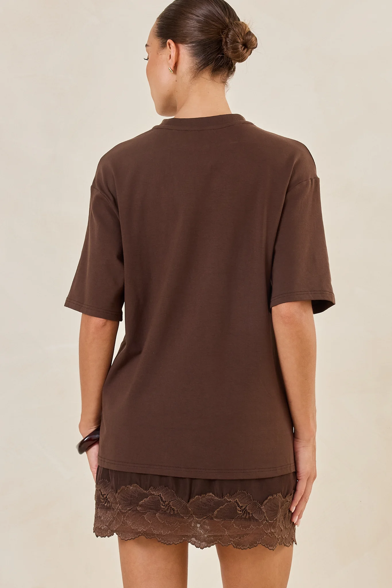 Leia Lace Mini Skirt (Chocolate) - Image 6