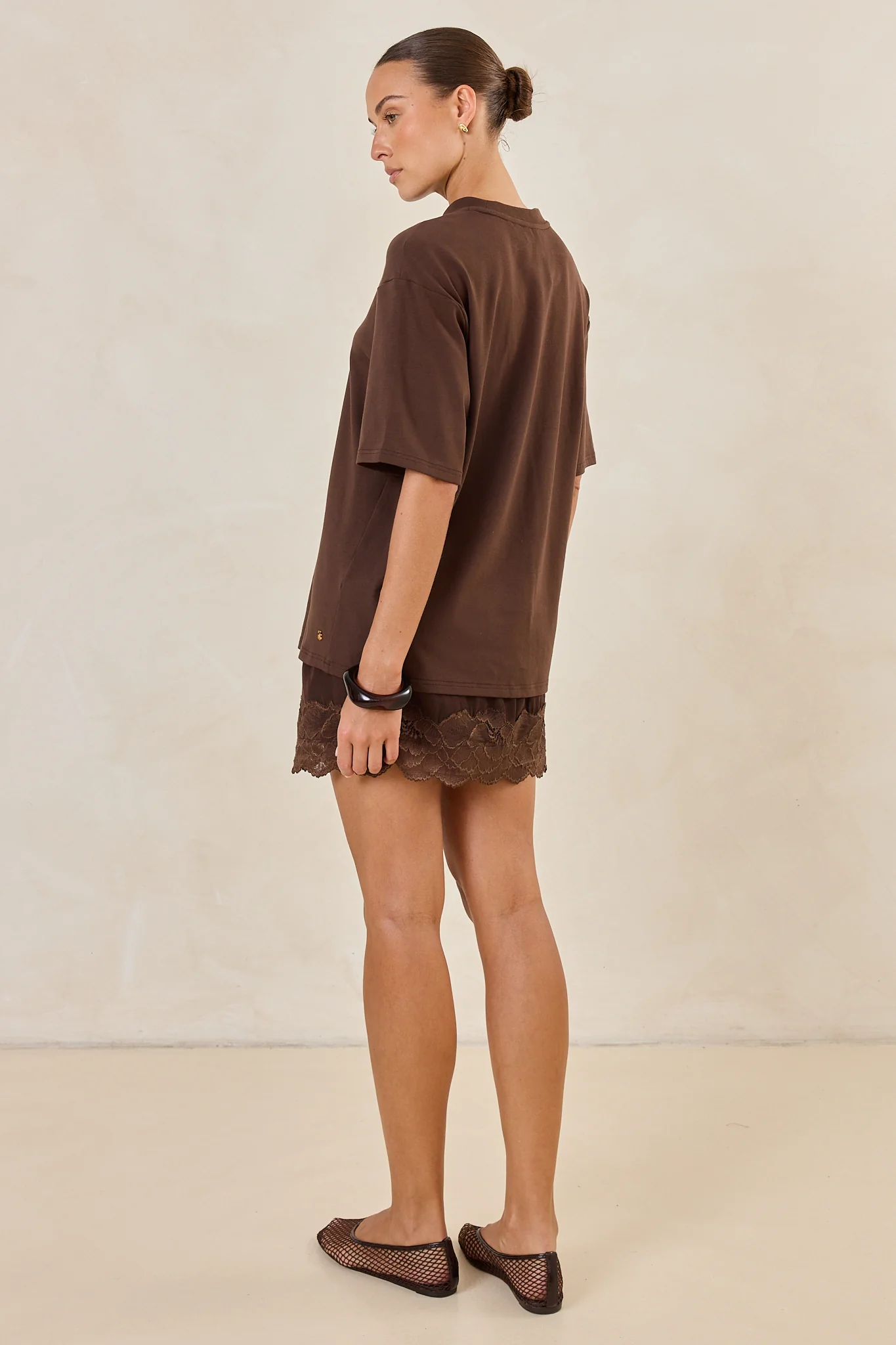 Leia Lace Mini Skirt (Chocolate) - Image 7
