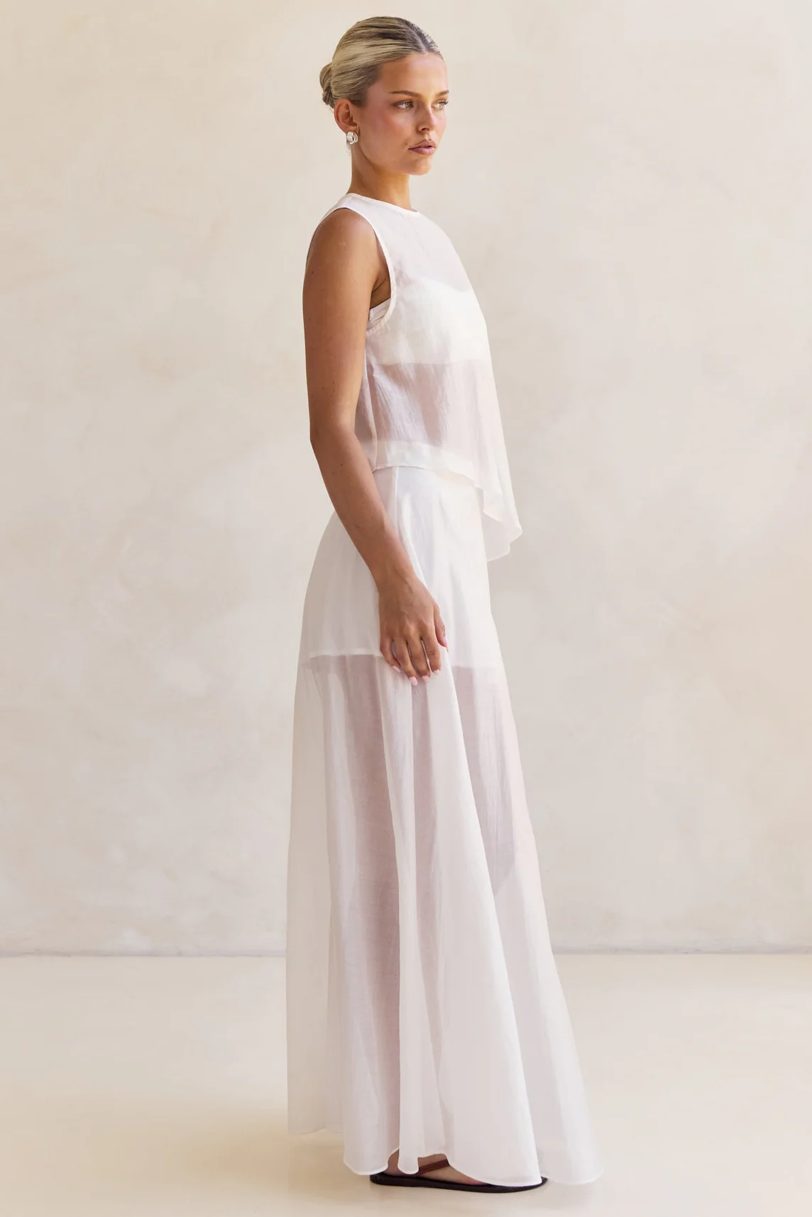 Lena Maxi Skirt (White) - Image 3
