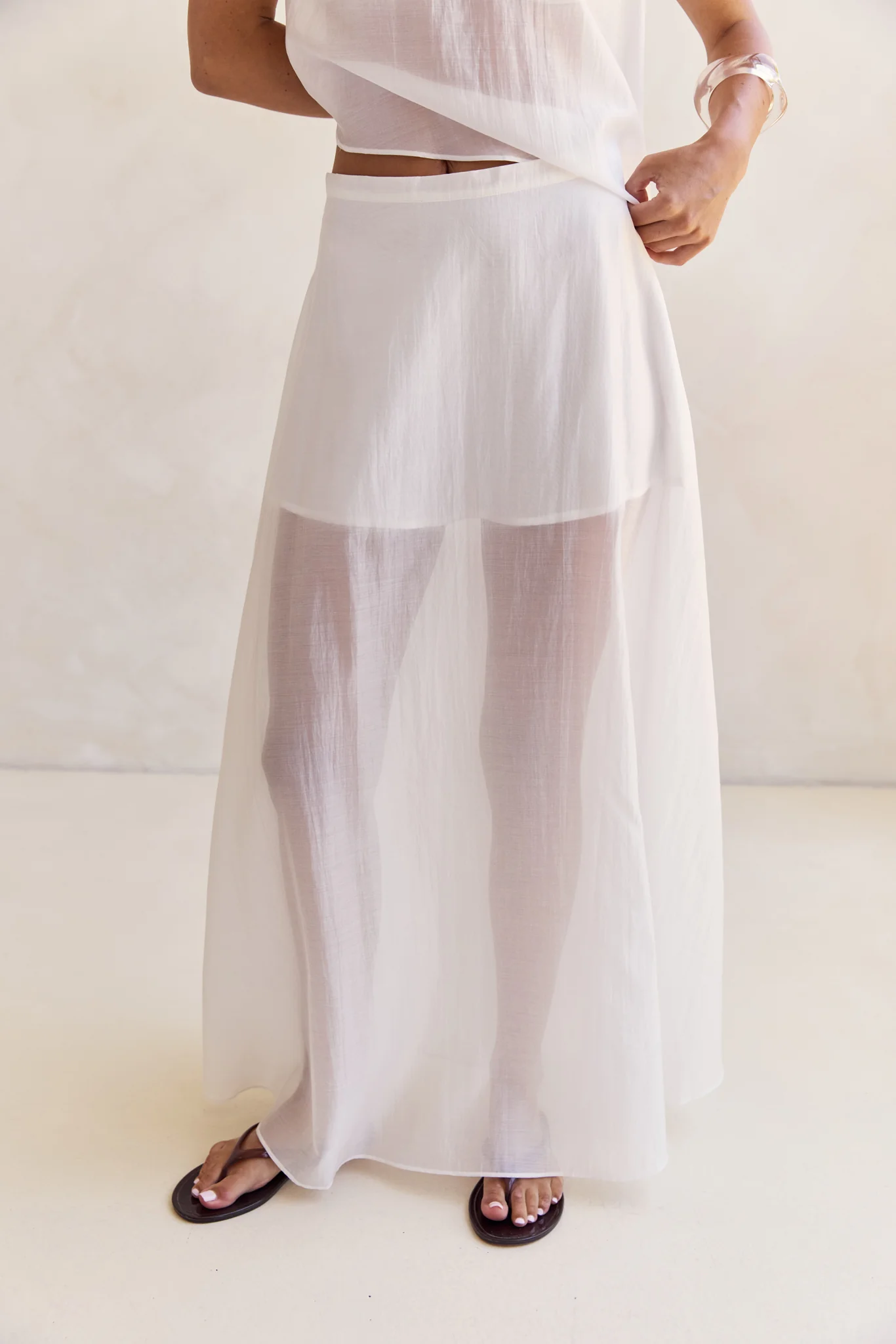 Lena Maxi Skirt (White) - Image 6
