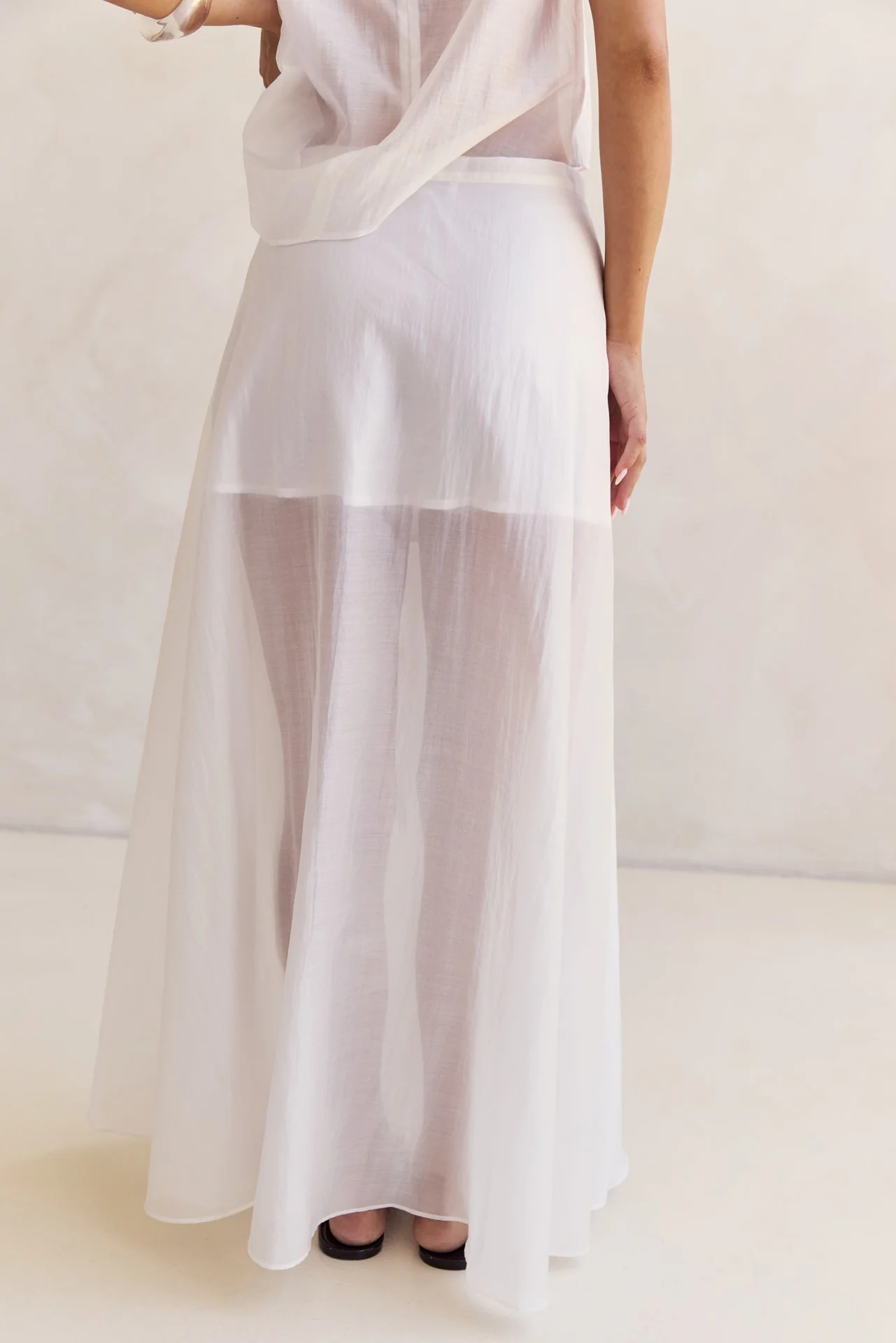 Lena Maxi Skirt (White) - Image 7