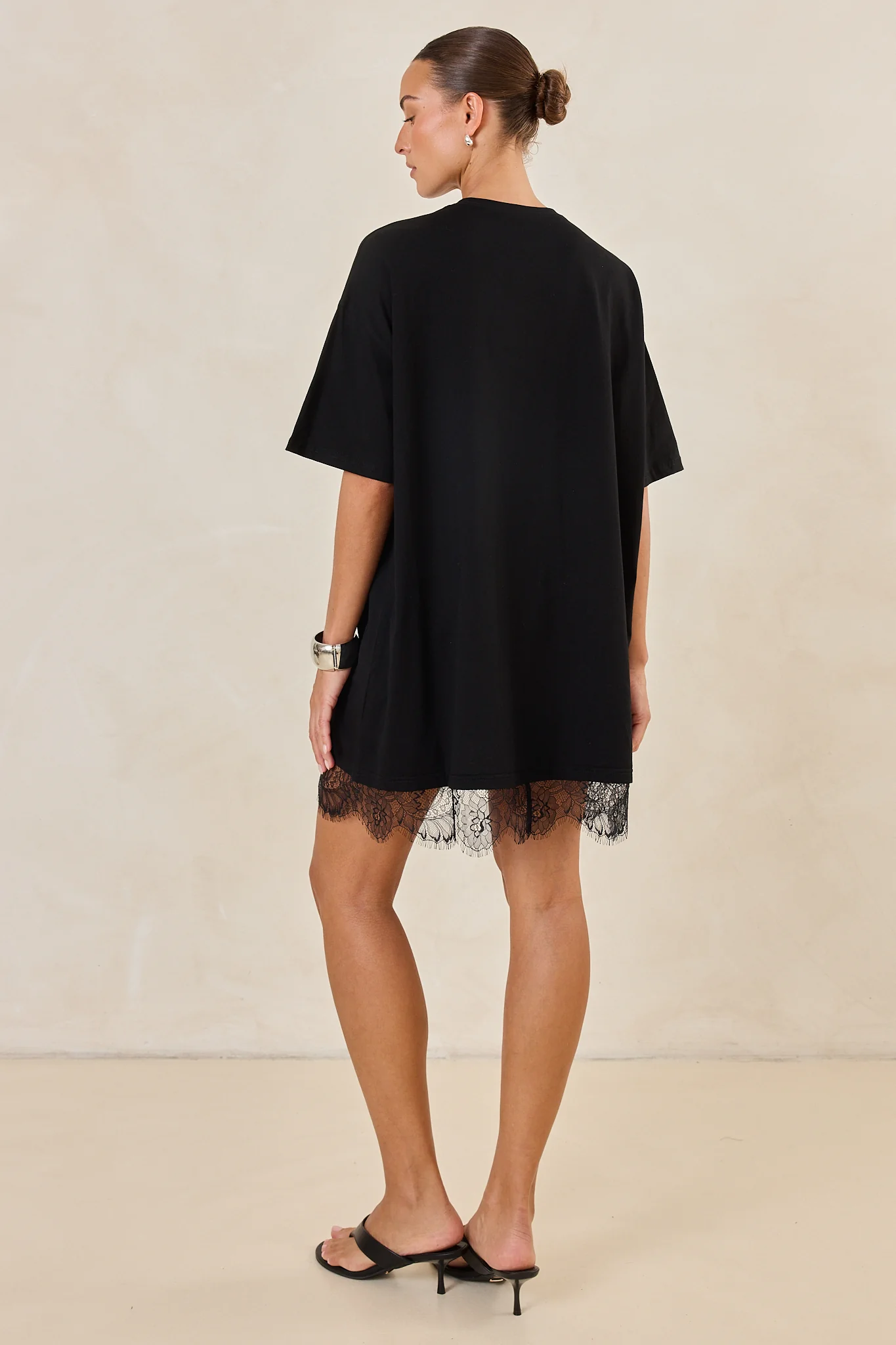 Lottie Mini Dress (Black) - Image 8