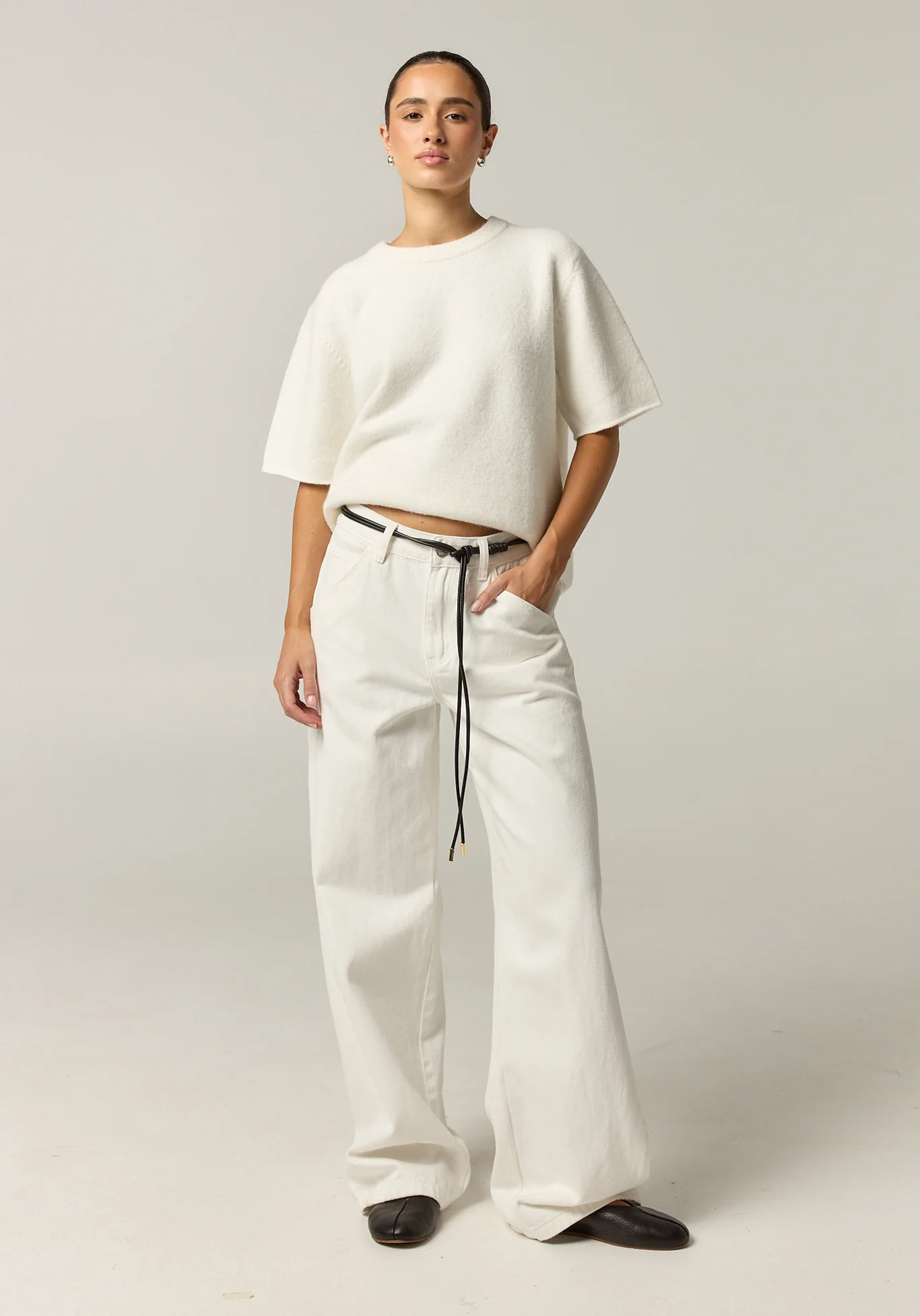 Maeve Knit Top (White)