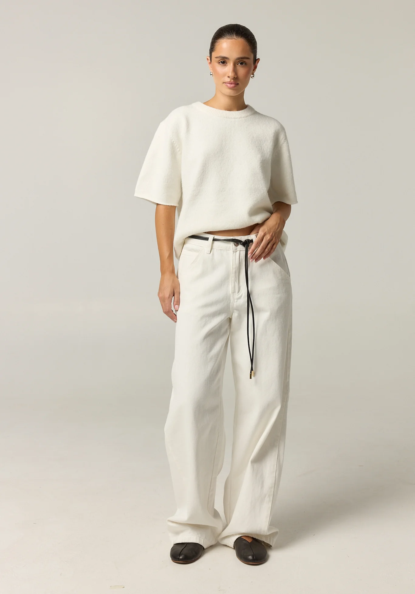 Maeve Knit Top (White) - Image 3