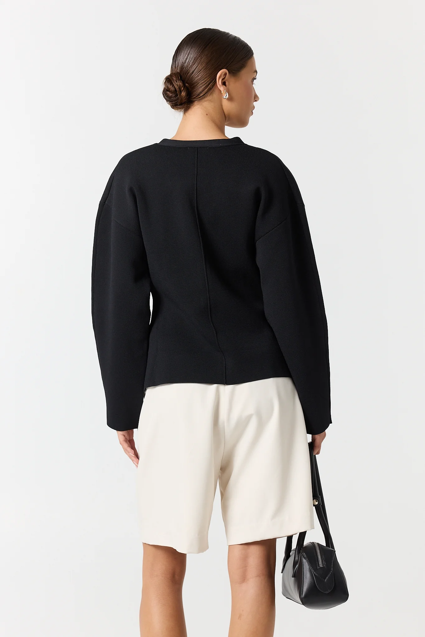 Matilda Cinched Cardigan (Black) - Image 4